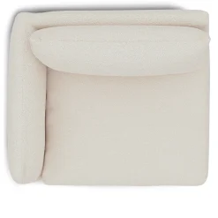 Leigh 46" Left Arm Module - Ivory Wool Bouclé