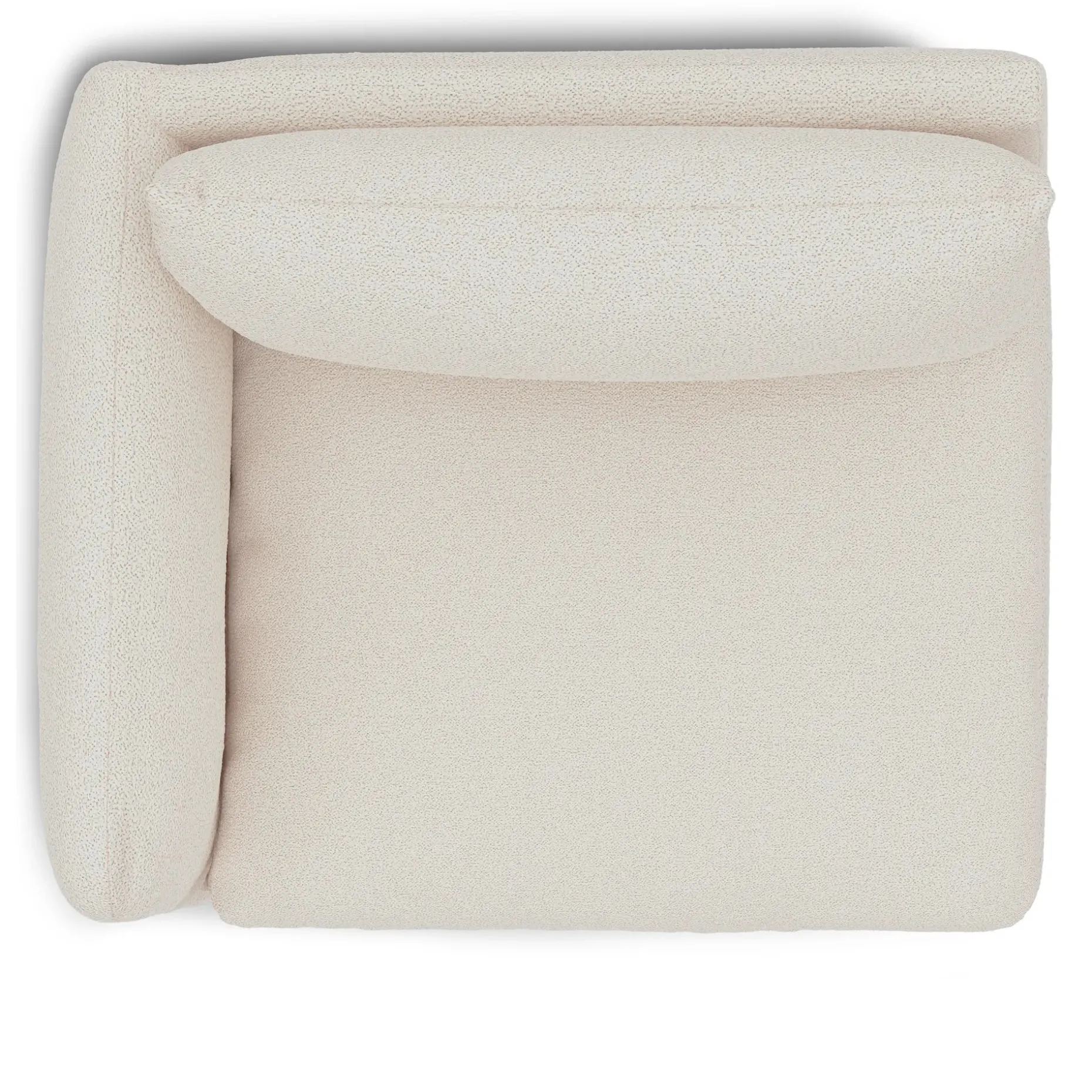 Leigh 46" Left Arm Module - Ivory Wool Bouclé