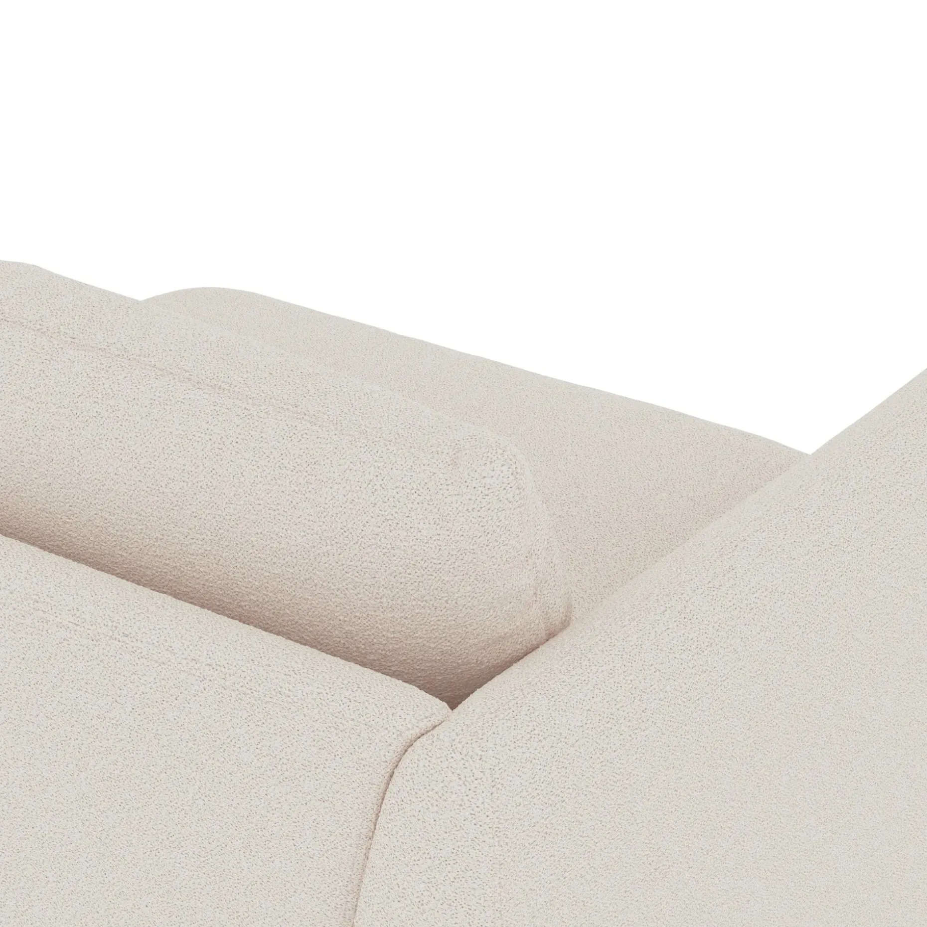Leigh 46" Left Arm Module - Ivory Wool Bouclé