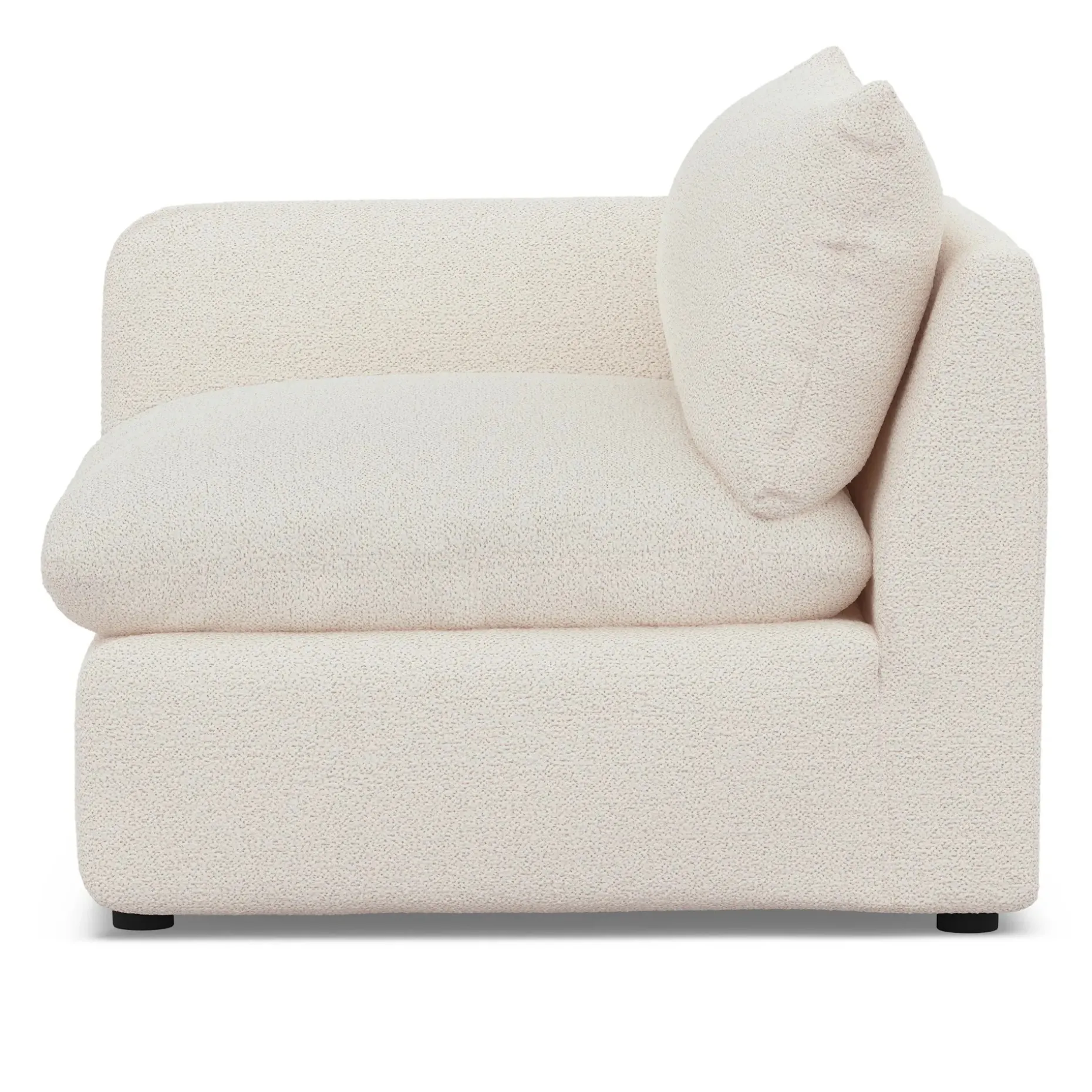 Leigh 46" Left Arm Module - Ivory Wool Bouclé