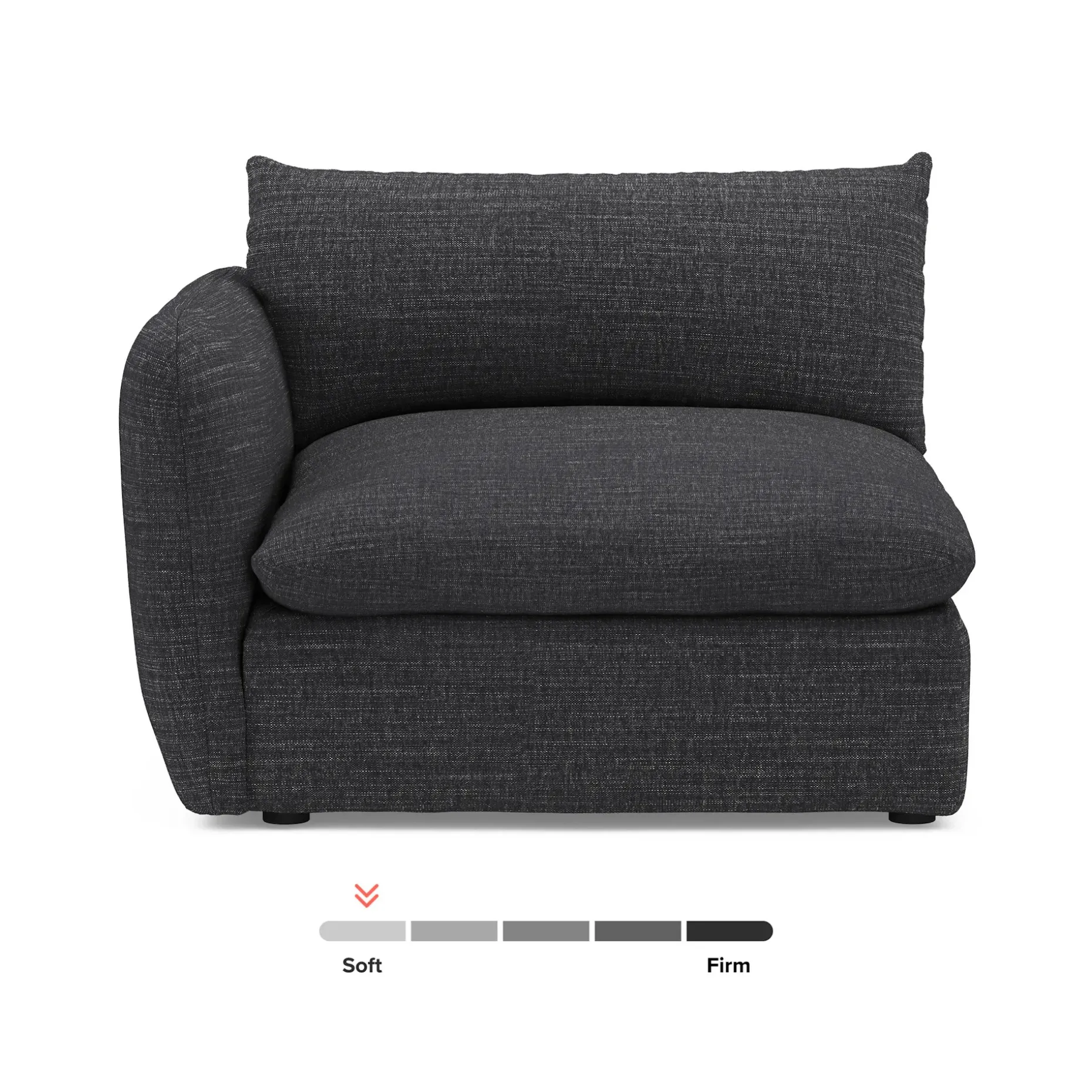 Leigh 46" Left Arm Module - Napa Charcoal