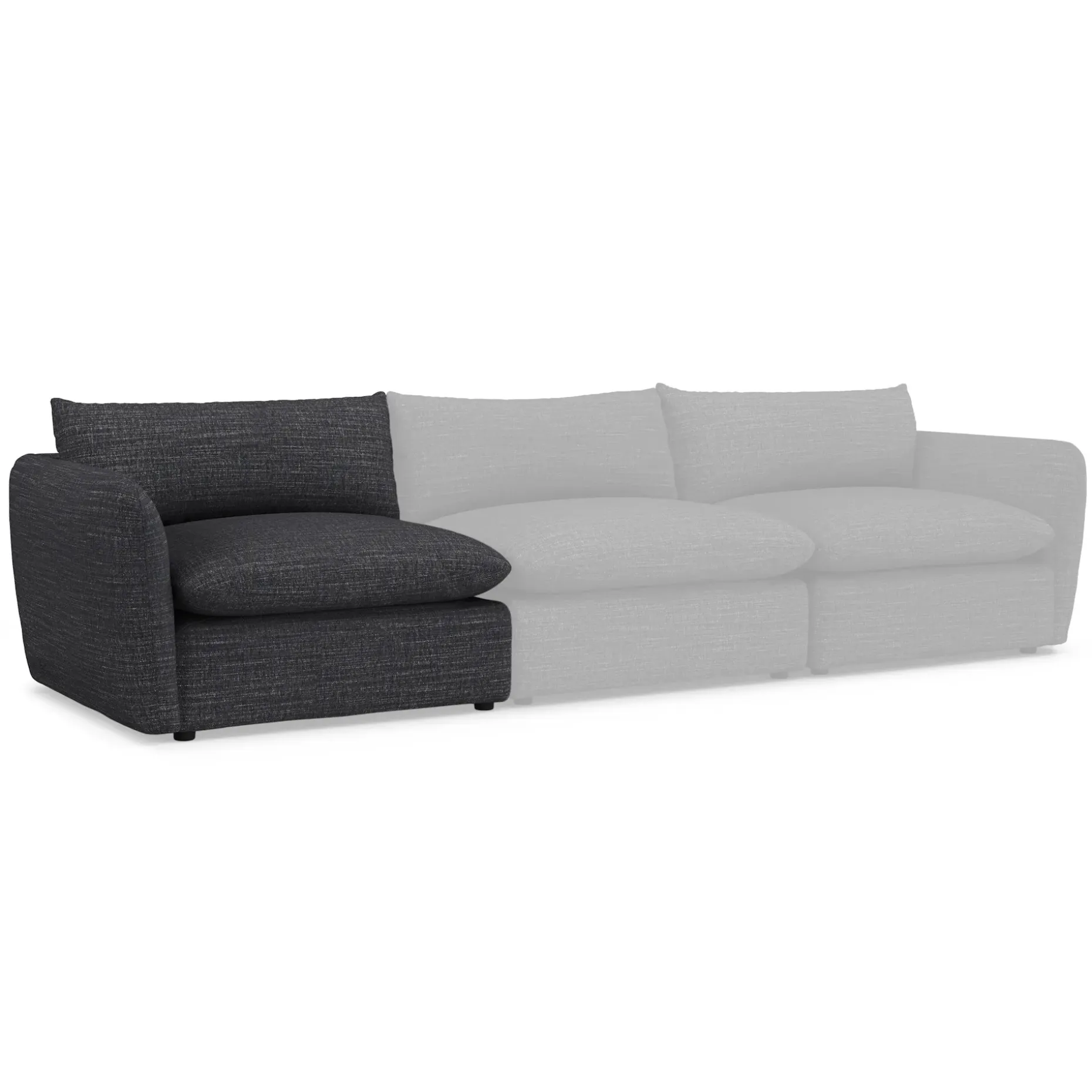 Leigh 46" Left Arm Module - Napa Charcoal