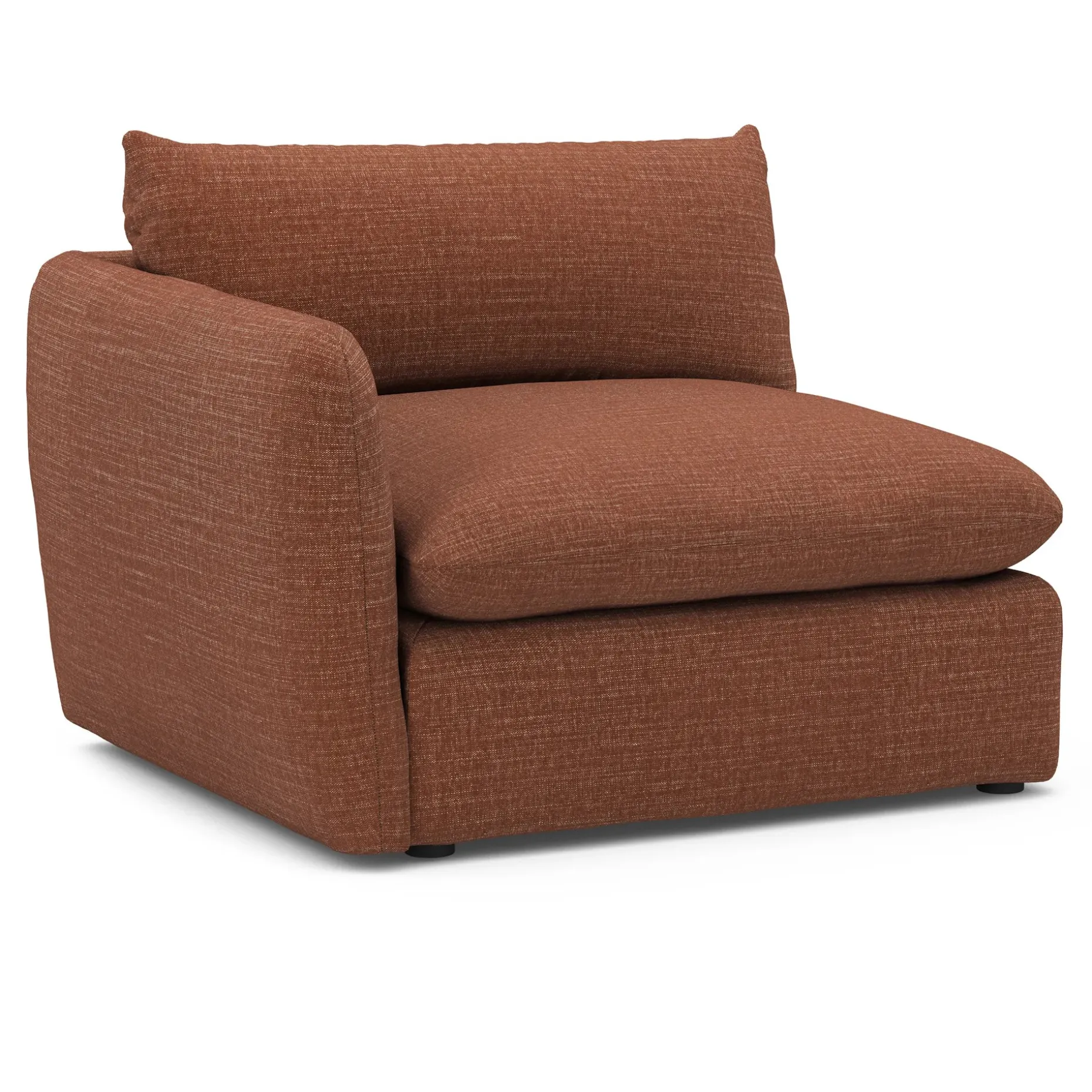 Leigh 46" Left Arm Module - Napa Rust