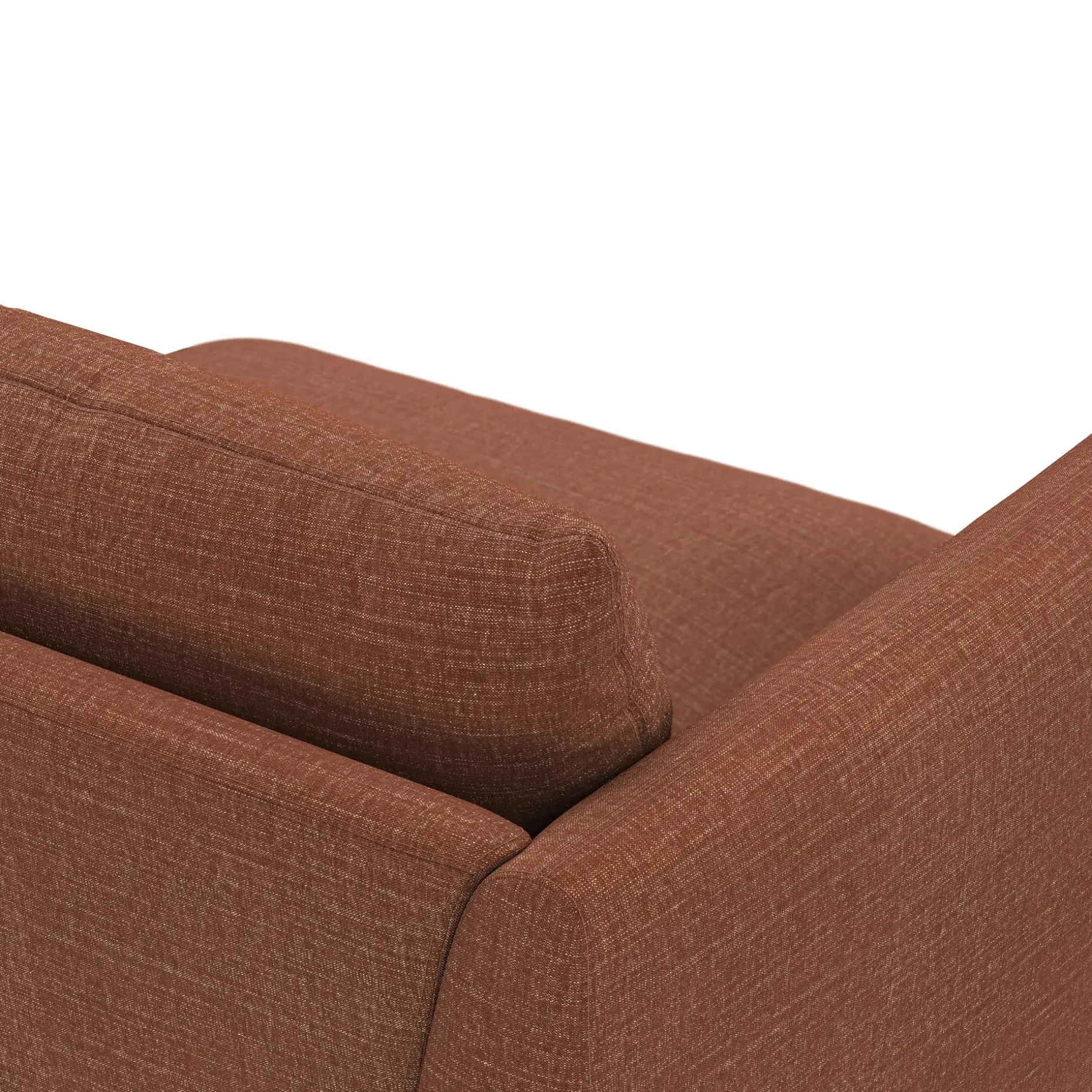 Leigh 46" Left Arm Module - Napa Rust