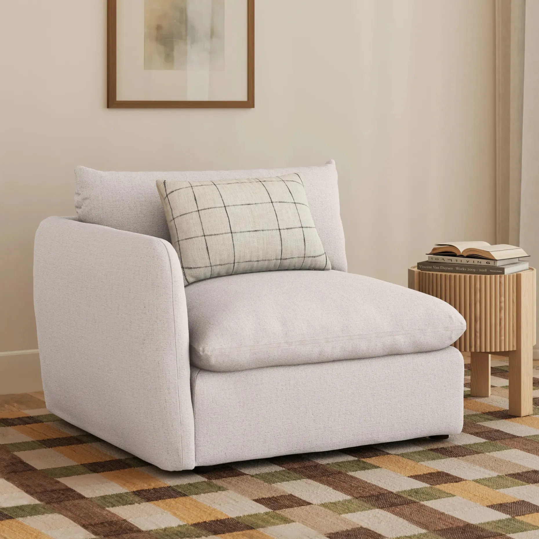 Leigh 46" Left Arm Module - Napa White