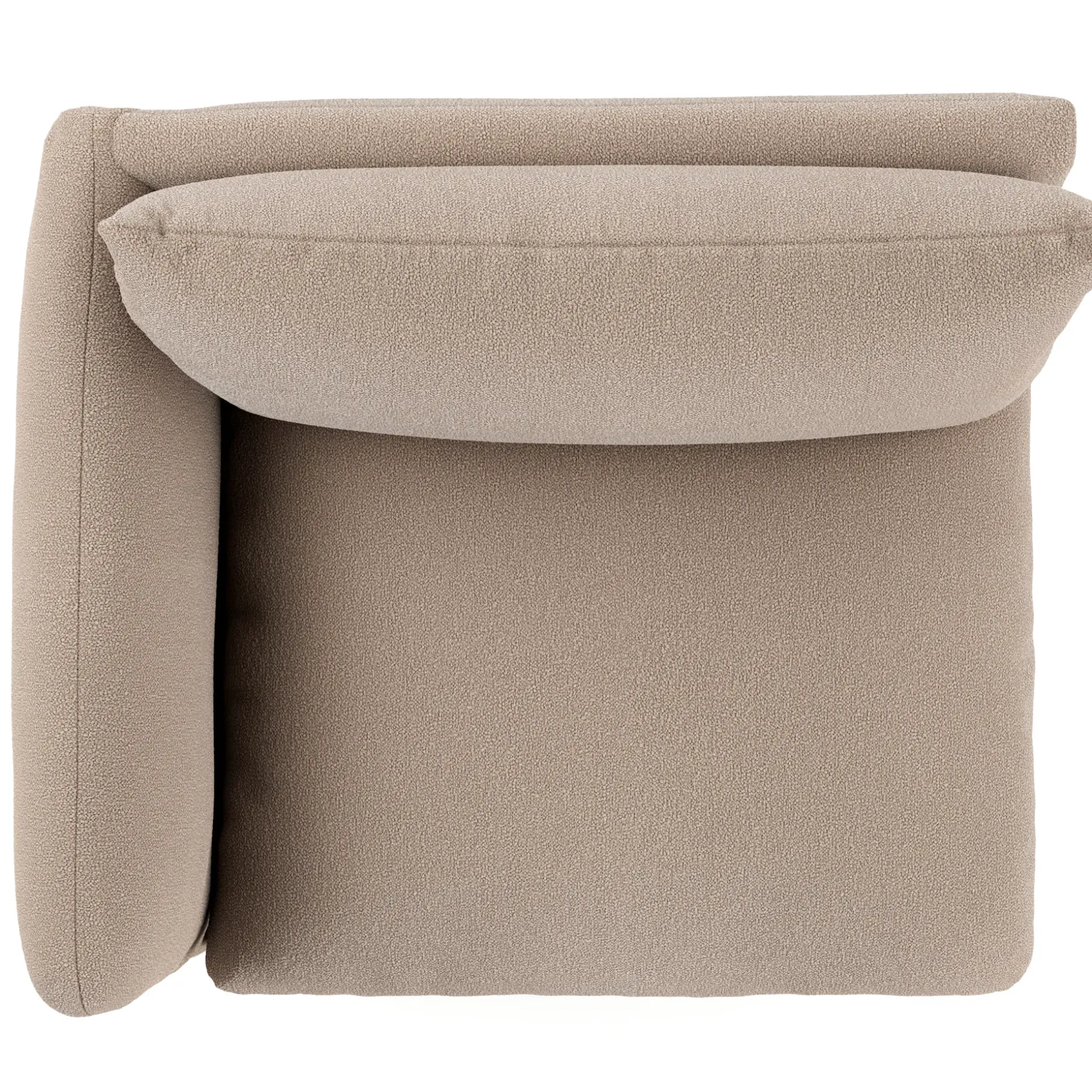 Leigh 46" Left Arm Module - Sandstone Wool Bouclé
