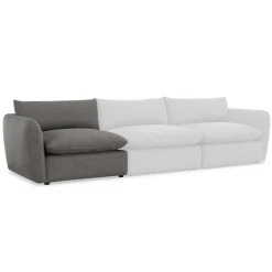 Leigh 46" Left Arm Module - Silver Gray