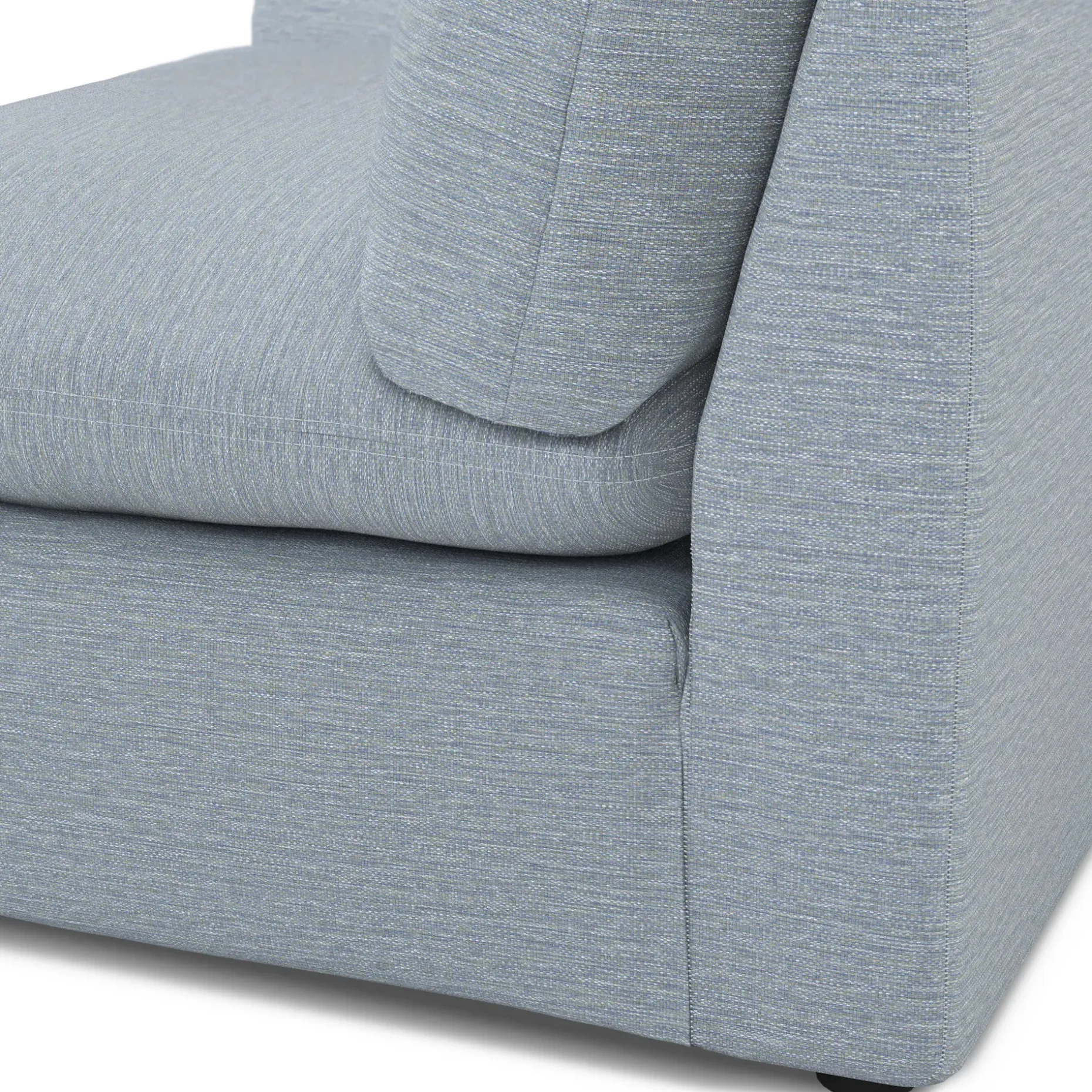 Leigh 46" Left Arm Module - Silver Light Blue