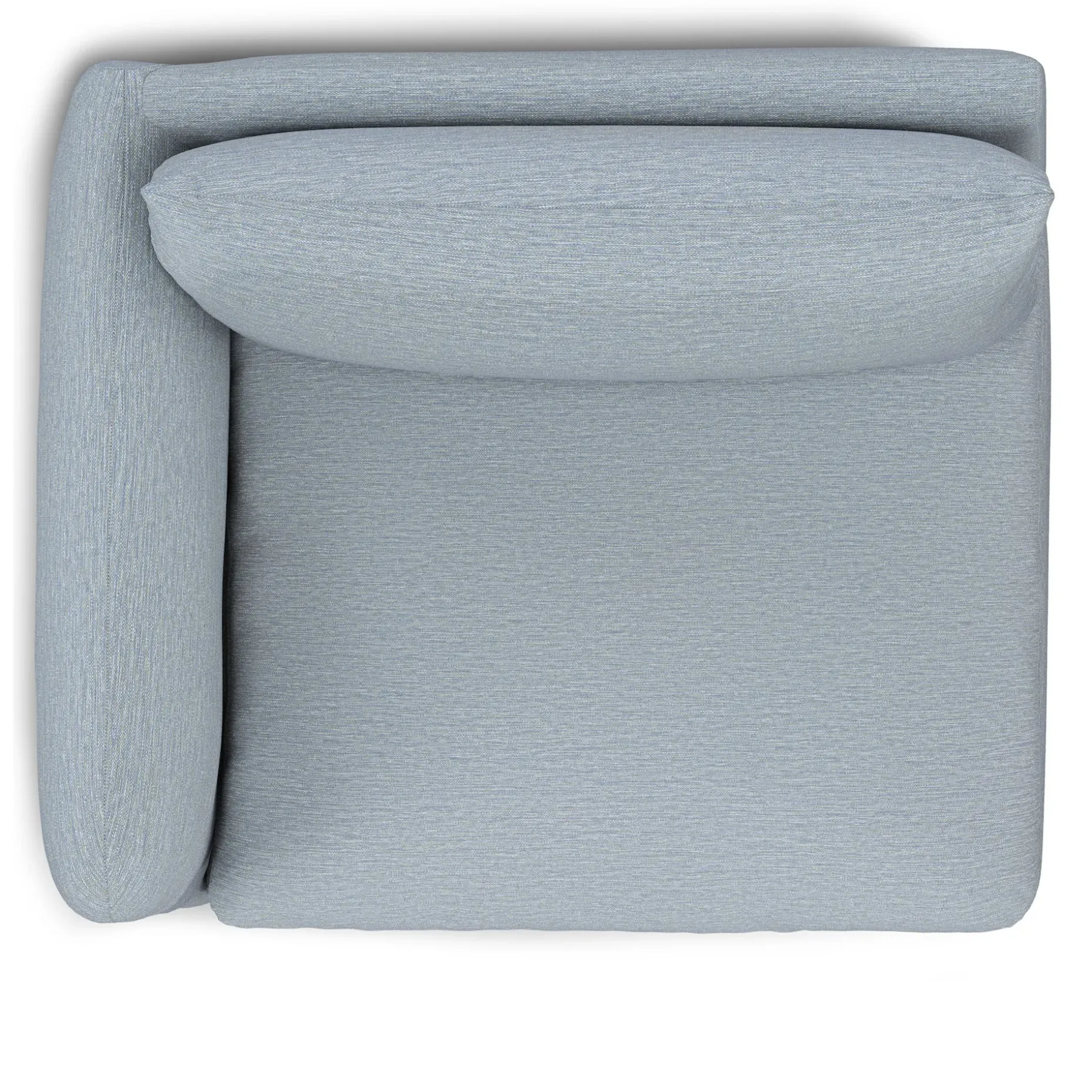 Leigh 46" Left Arm Module - Silver Light Blue