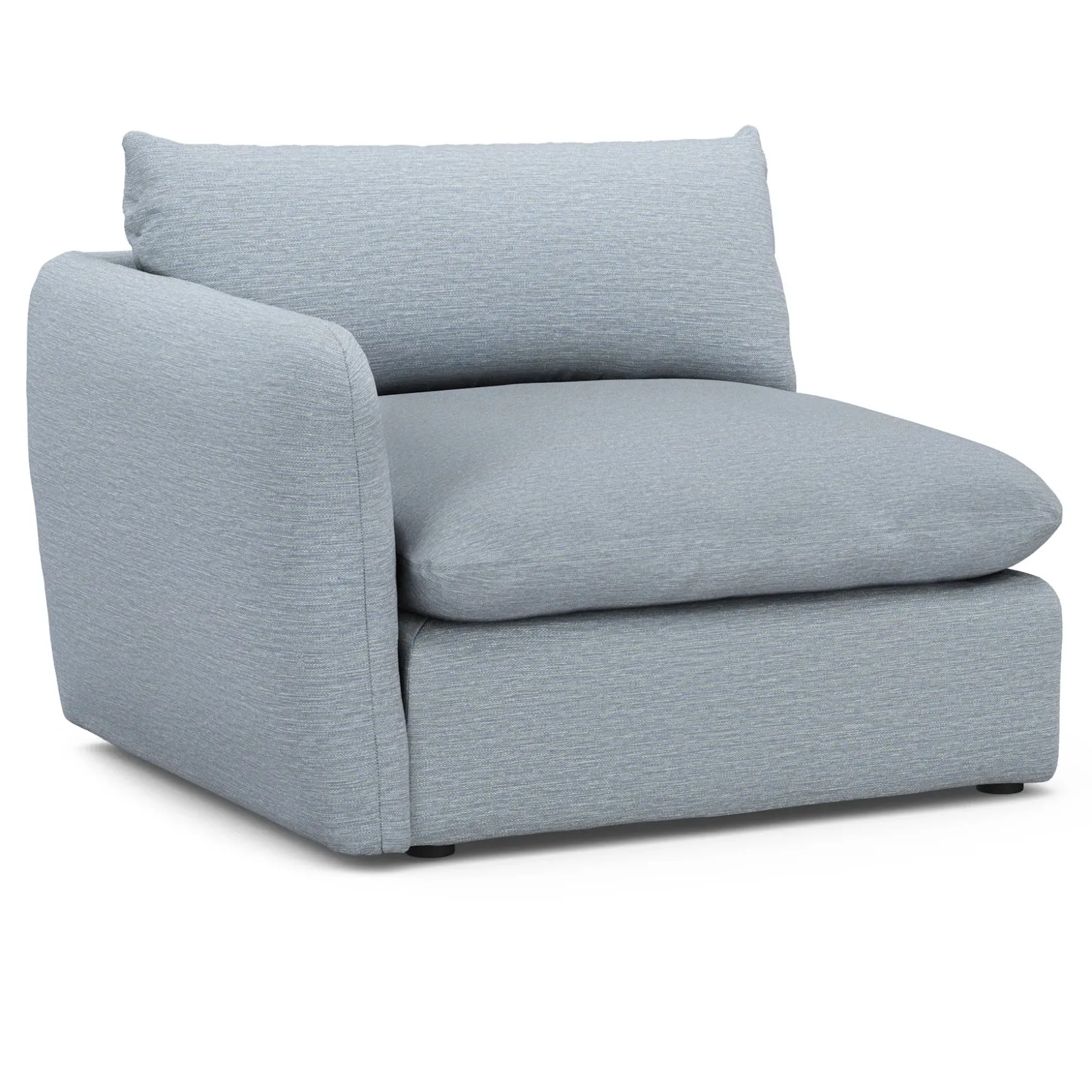 Leigh 46" Left Arm Module - Silver Light Blue
