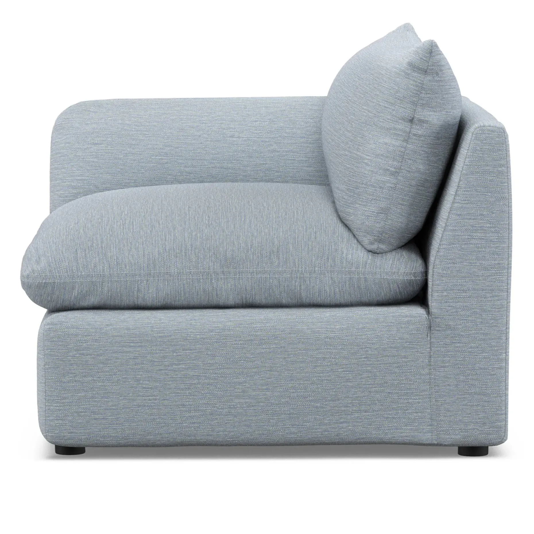 Leigh 46" Left Arm Module - Silver Light Blue