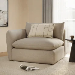 Leigh 46" Left Arm Module - Silver Taupe