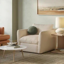Leigh 42" Lounge Chair - Ivory Wool Bouclé