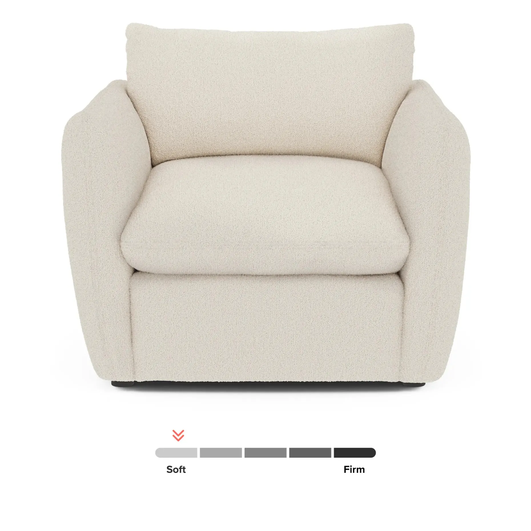 Leigh 42" Lounge Chair - Ivory Wool Bouclé
