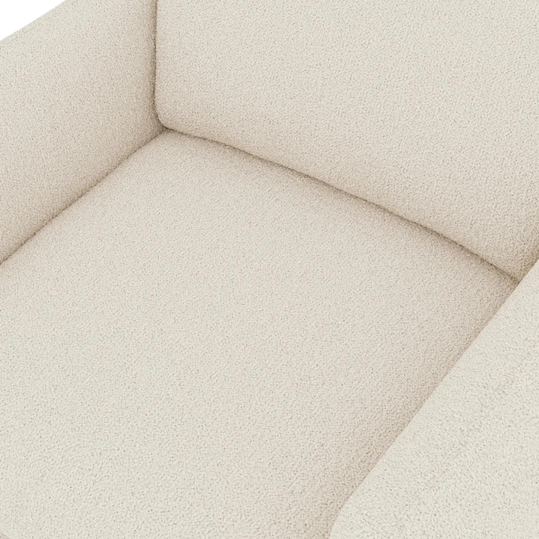 Leigh 42" Lounge Chair - Ivory Wool Bouclé