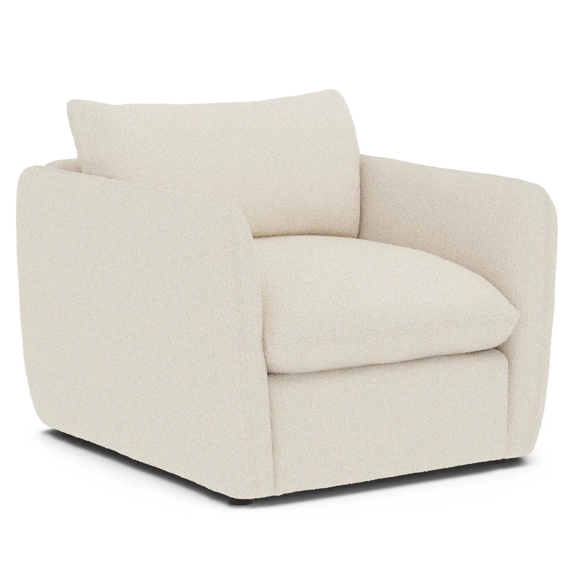 Leigh 42" Lounge Chair - Ivory Wool Bouclé