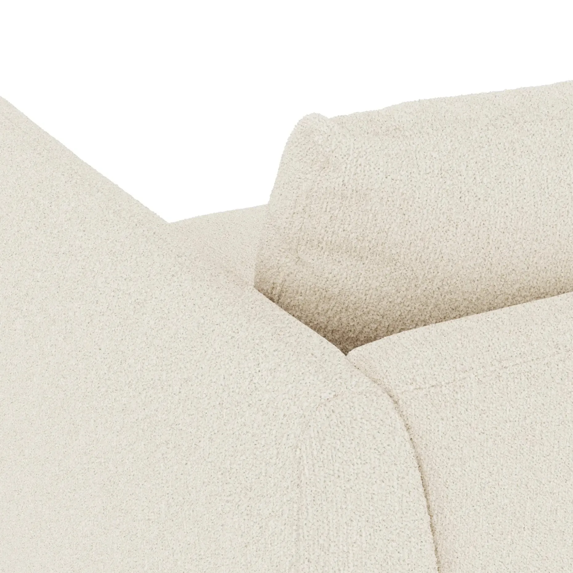 Leigh 42" Lounge Chair - Ivory Wool Bouclé