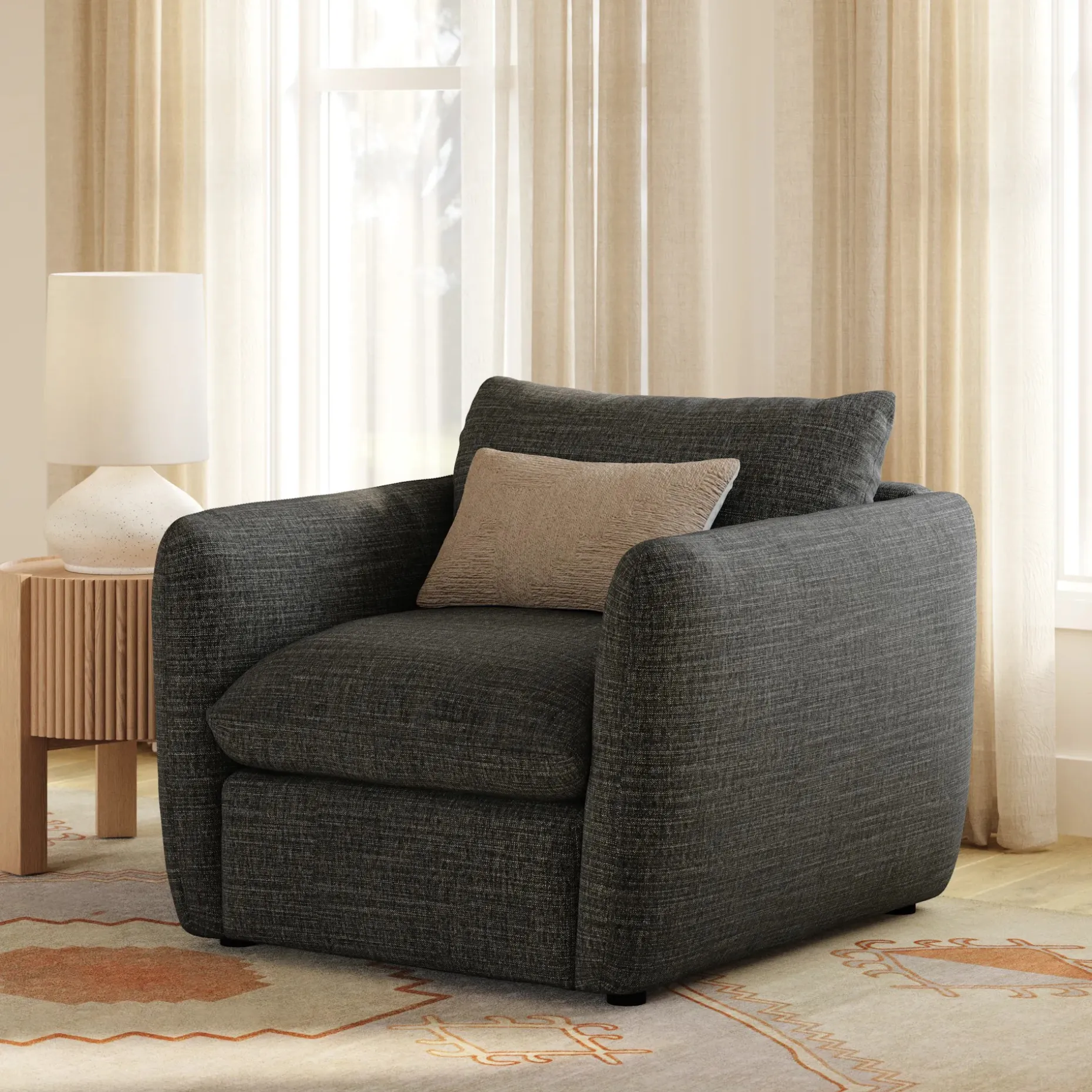 Leigh 42" Lounge Chair - Napa Charcoal
