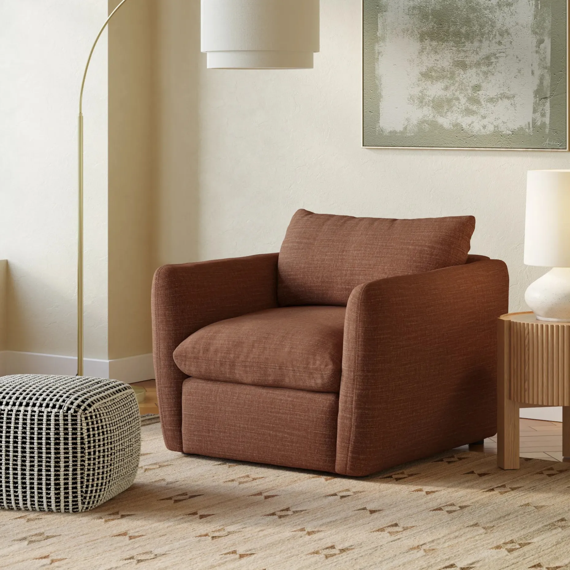 Leigh 42" Lounge Chair - Napa Rust