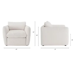 Leigh 42" Lounge Chair - Napa White