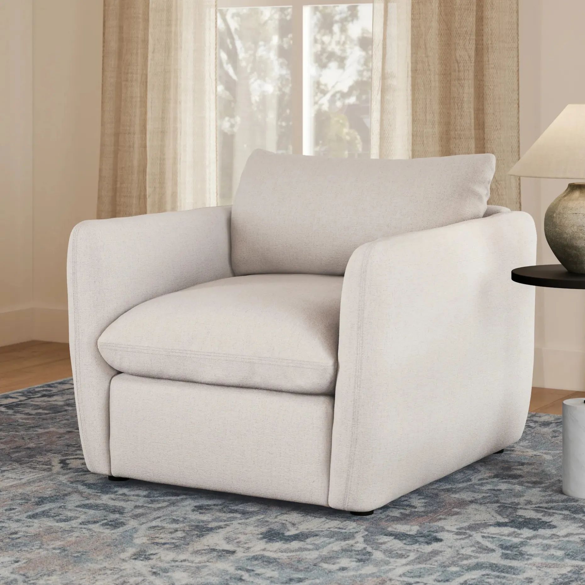 Leigh 42" Lounge Chair - Napa White