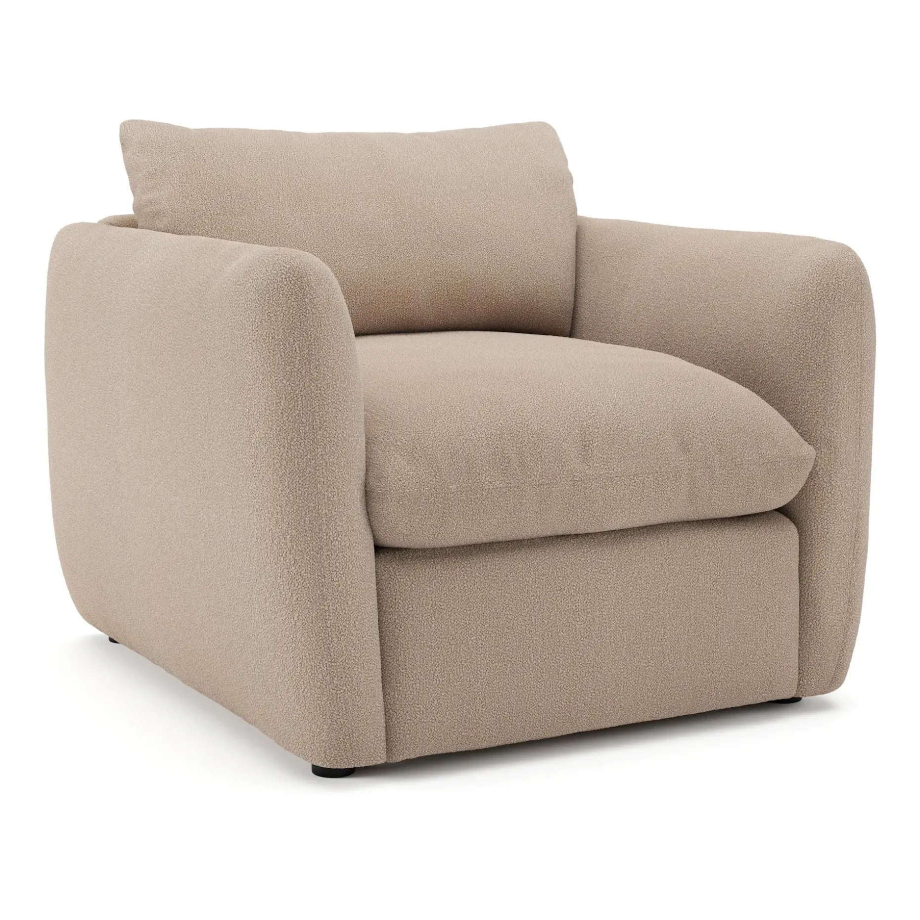 Leigh 42" Lounge Chair - Sandstone Wool Bouclé