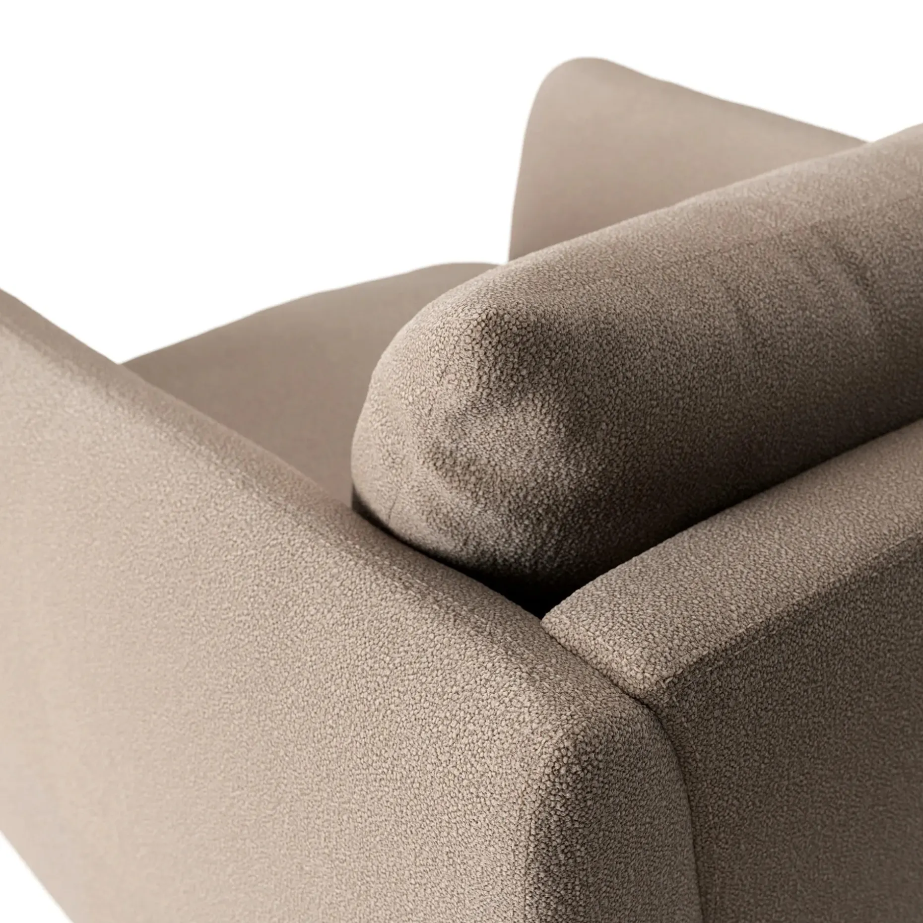 Leigh 42" Lounge Chair - Sandstone Wool Bouclé
