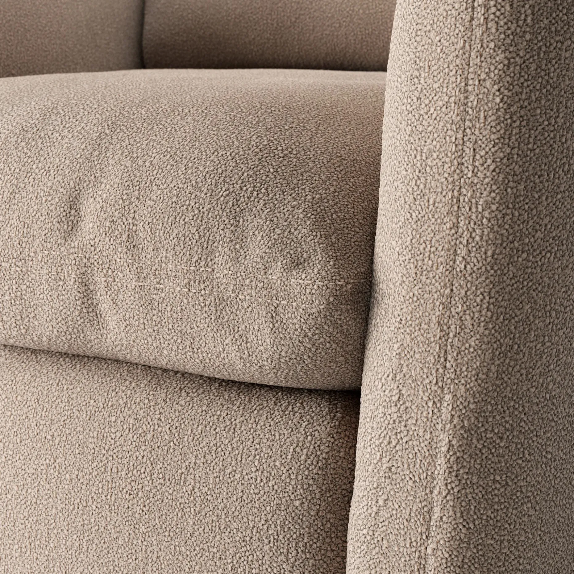 Leigh 42" Lounge Chair - Sandstone Wool Bouclé