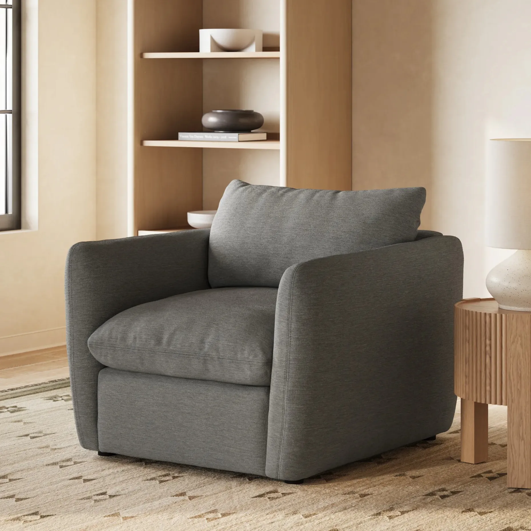 Leigh 42" Lounge Chair - Silver Gray
