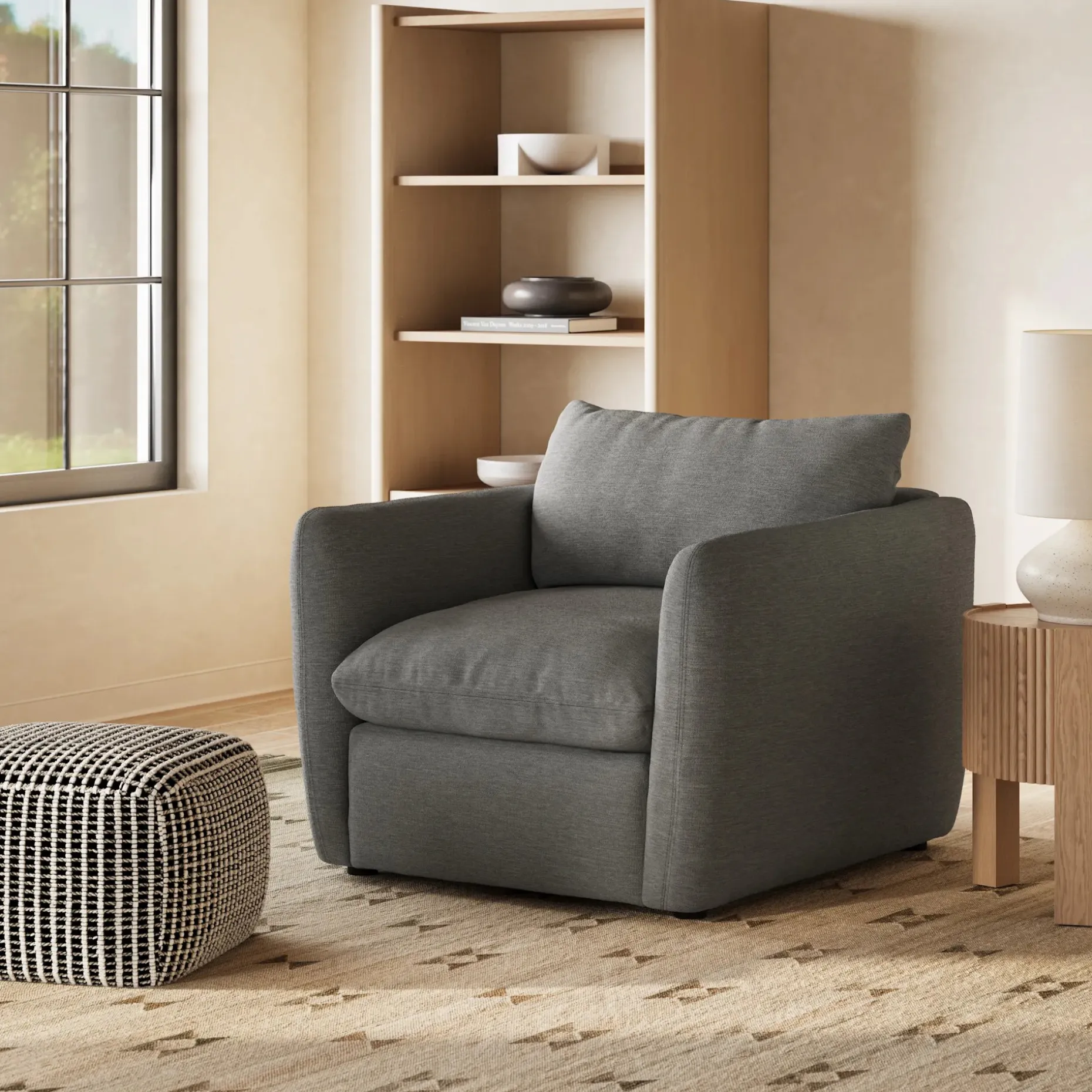Leigh 42" Lounge Chair - Silver Gray