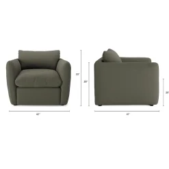 Leigh 42" Lounge Chair - Silver Moss