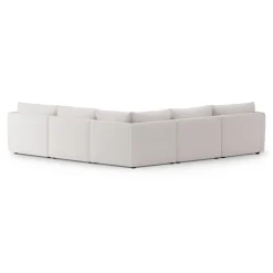 Leigh 126" Modular Corner Sectional - Napa White