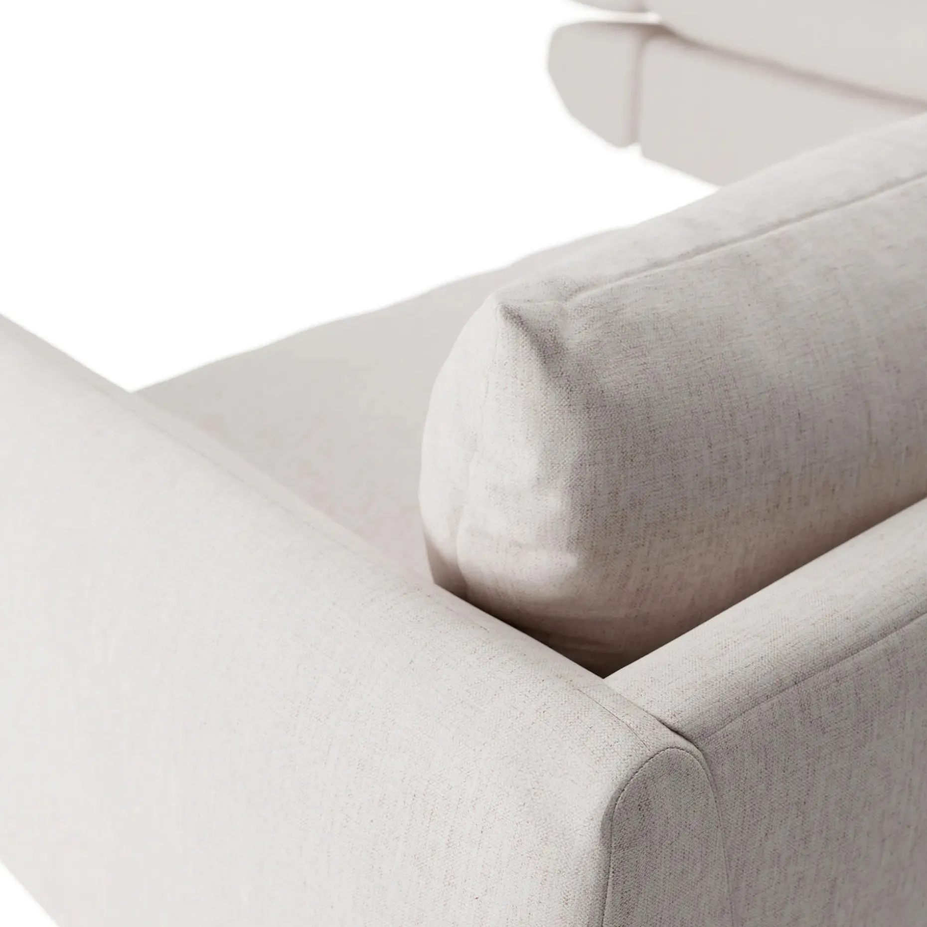 Leigh 126" Modular Corner Sectional - Napa White