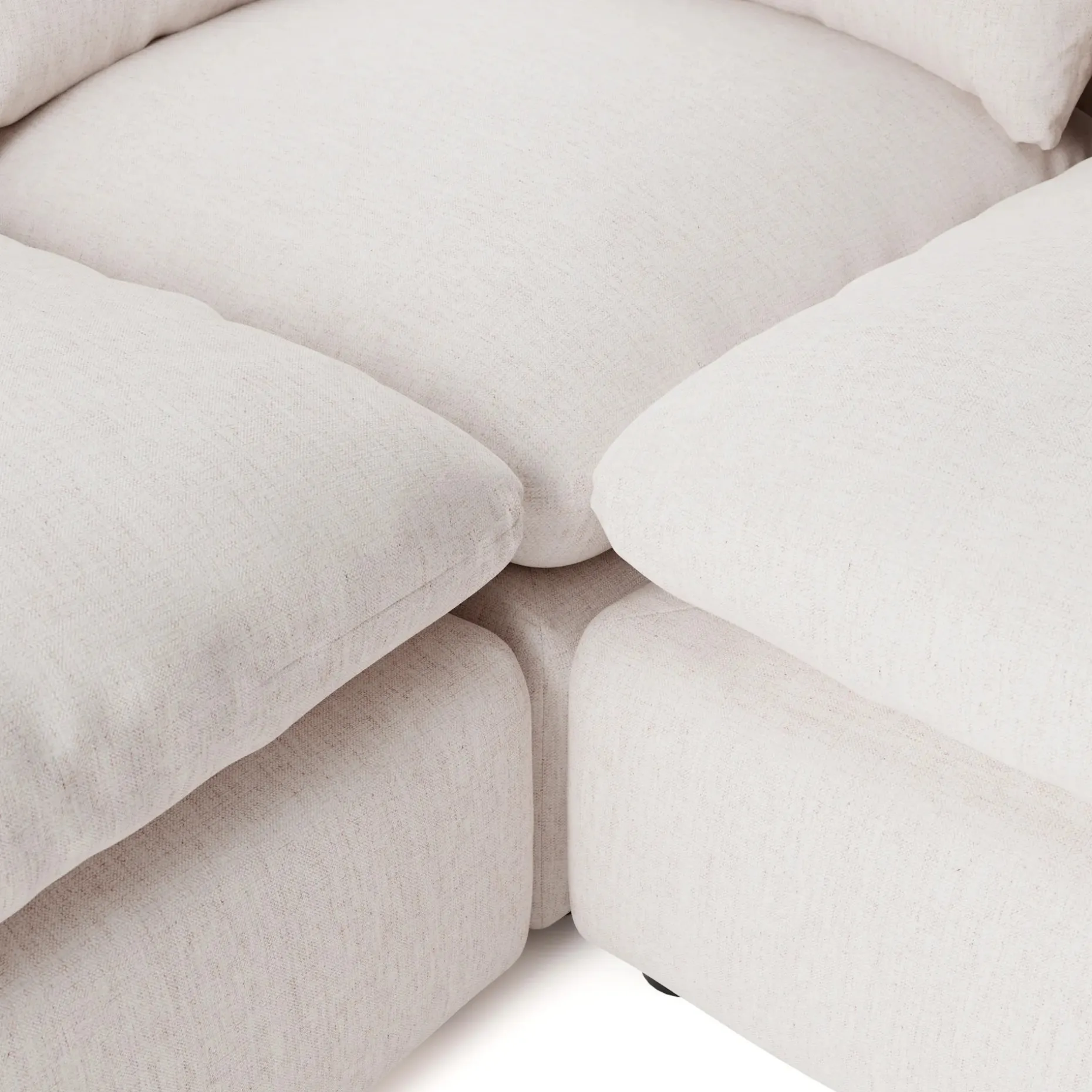 Leigh 126" Modular Corner Sectional - Napa White