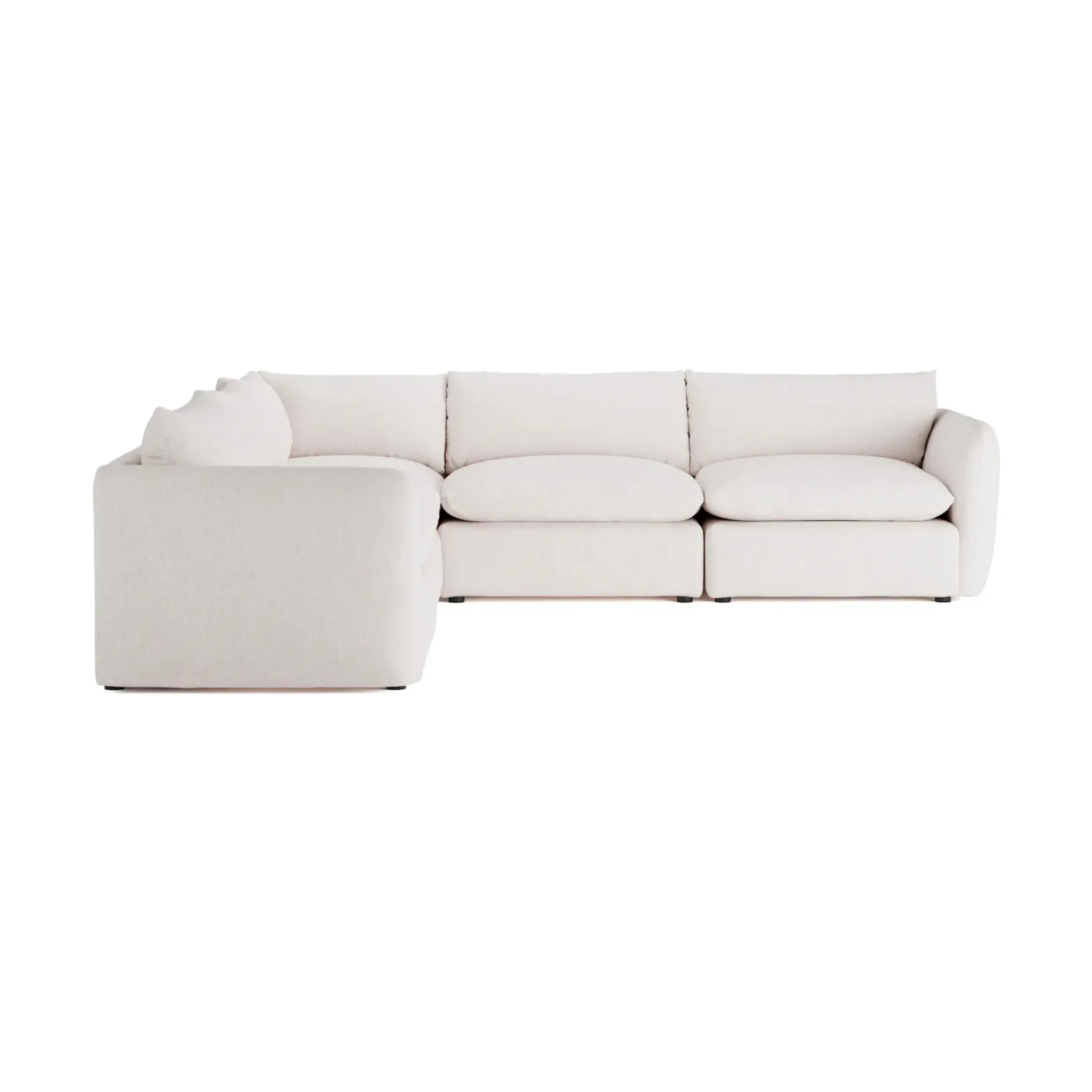 Leigh 126" Modular Corner Sectional - Napa White