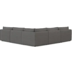 Leigh 126" Modular Corner Sectional - Silver Gray