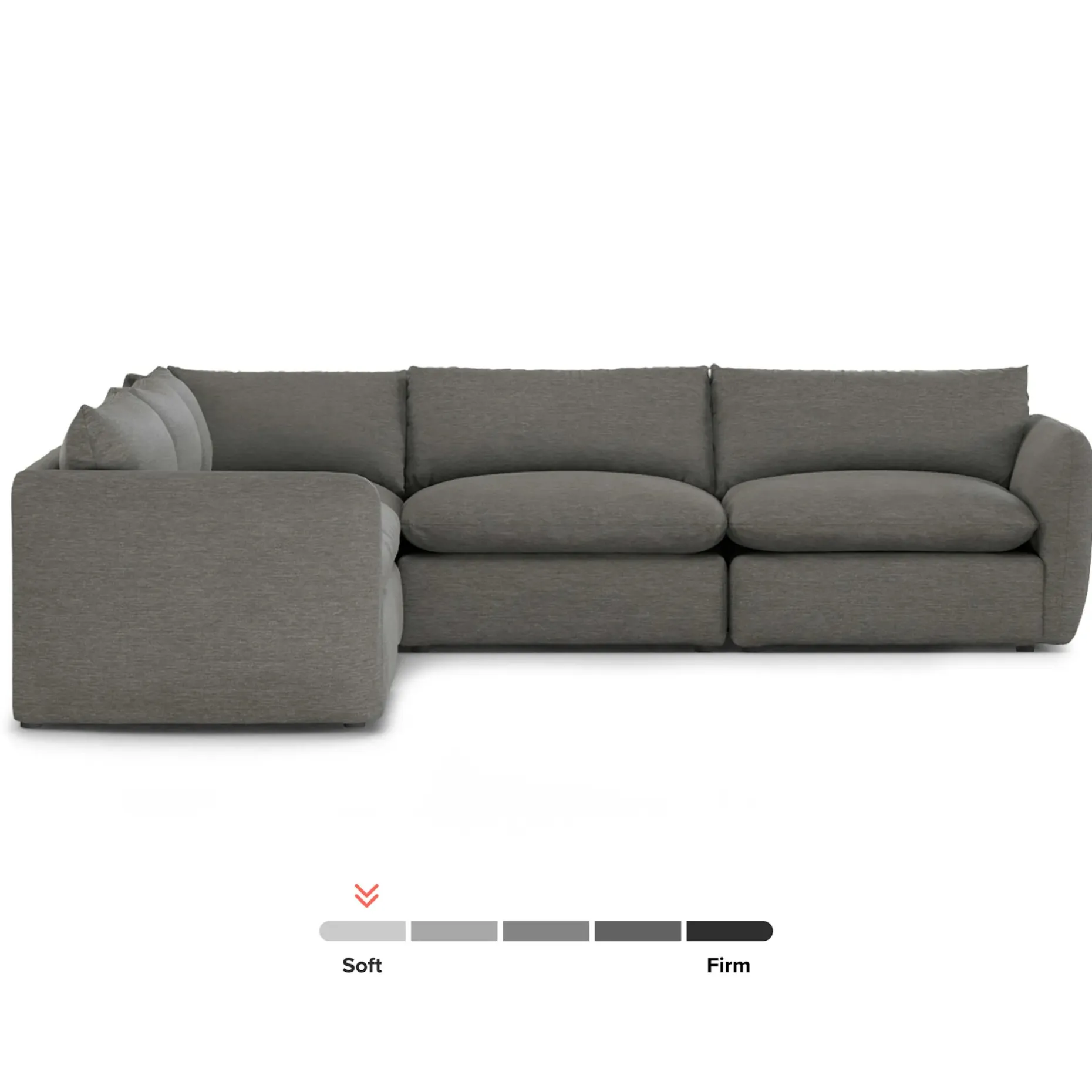 Leigh 126" Modular Corner Sectional - Silver Gray