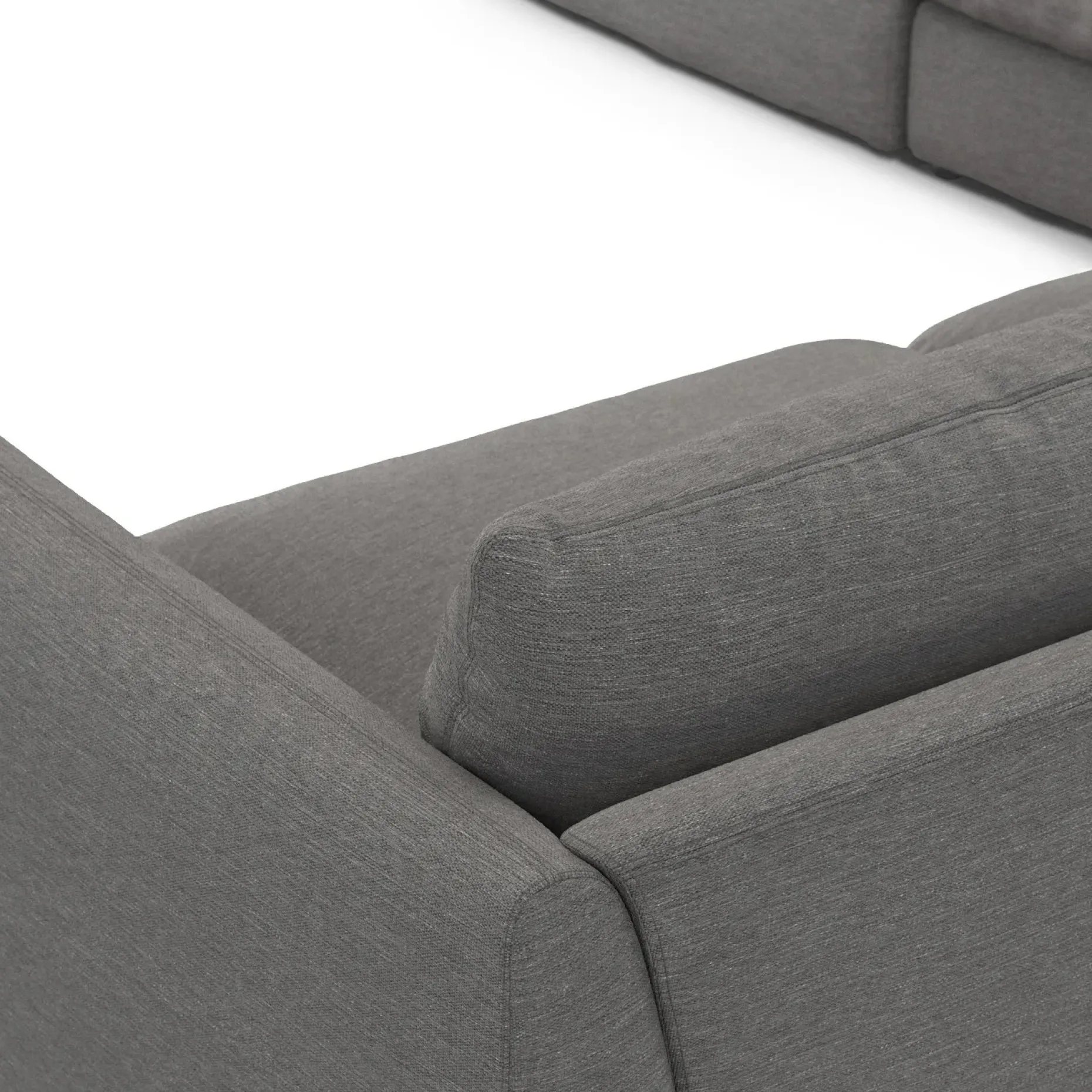 Leigh 126" Modular Corner Sectional - Silver Gray