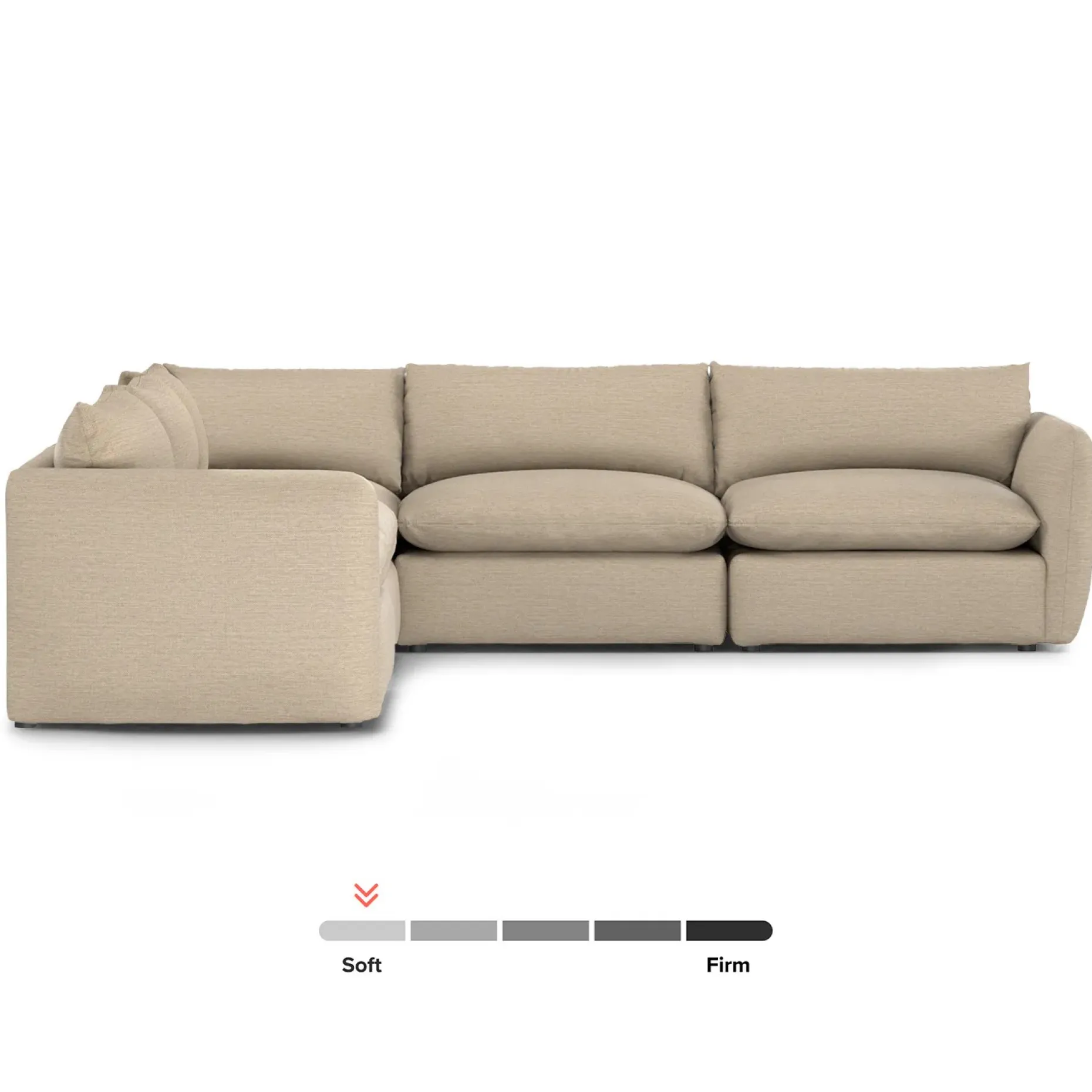 Leigh 126" Modular Corner Sectional - Silver Taupe