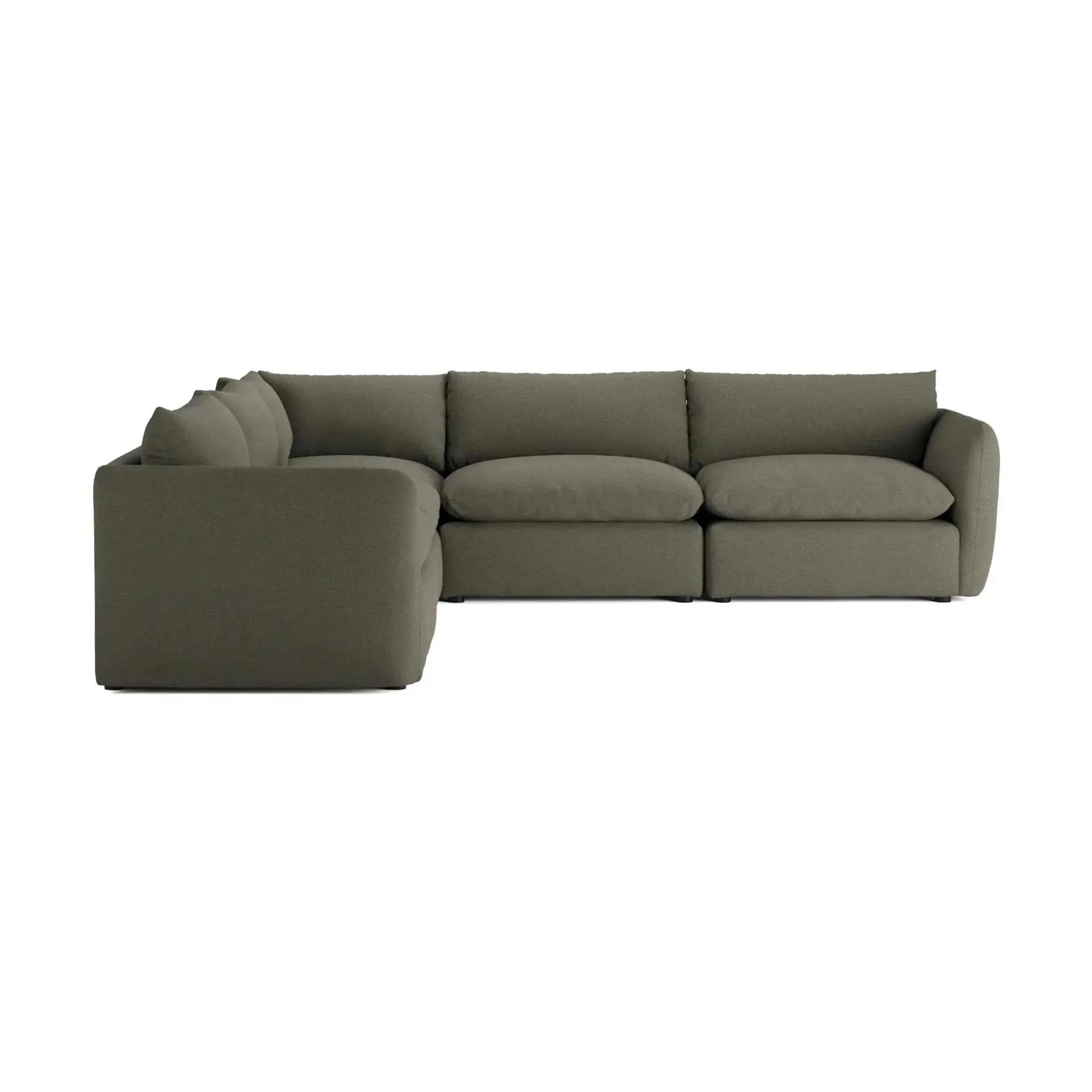Leigh 126" Modular Corner Sectional - Silver Moss