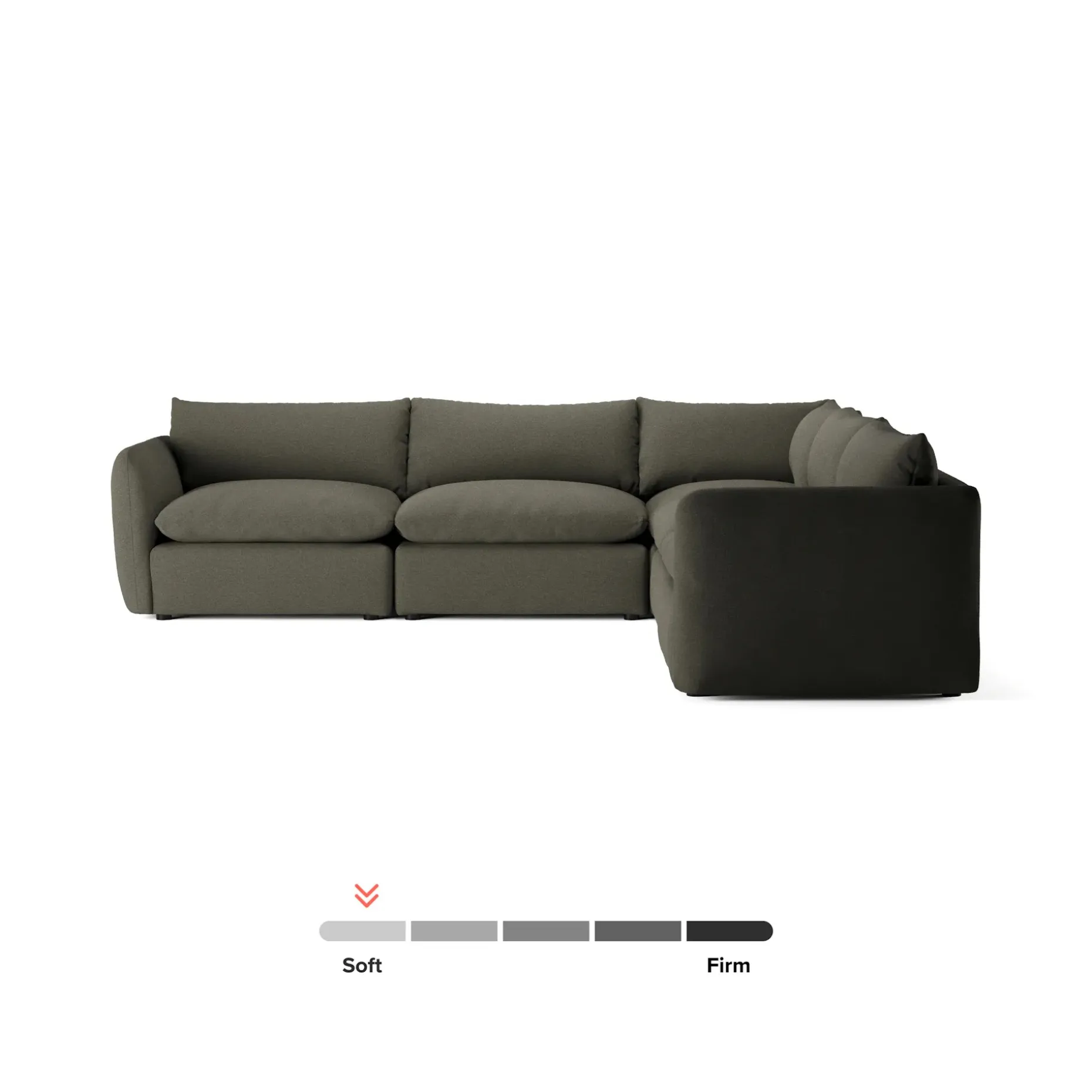 Leigh 126" Modular Corner Sectional - Silver Moss