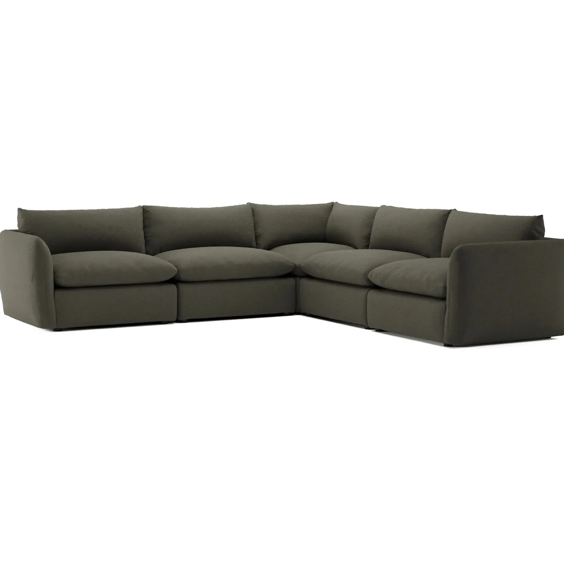 Leigh 126" Modular Corner Sectional - Silver Moss