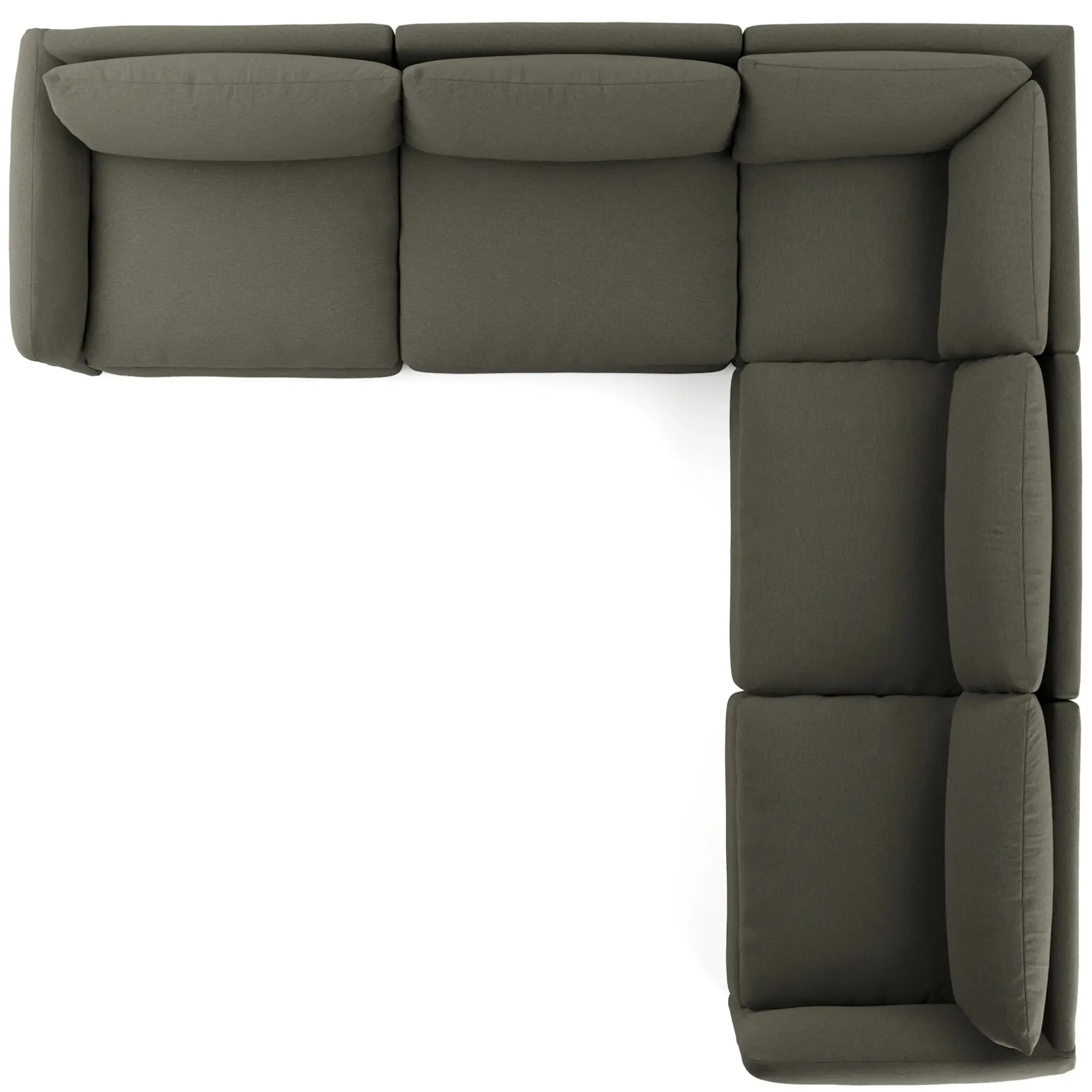 Leigh 126" Modular Corner Sectional - Silver Moss