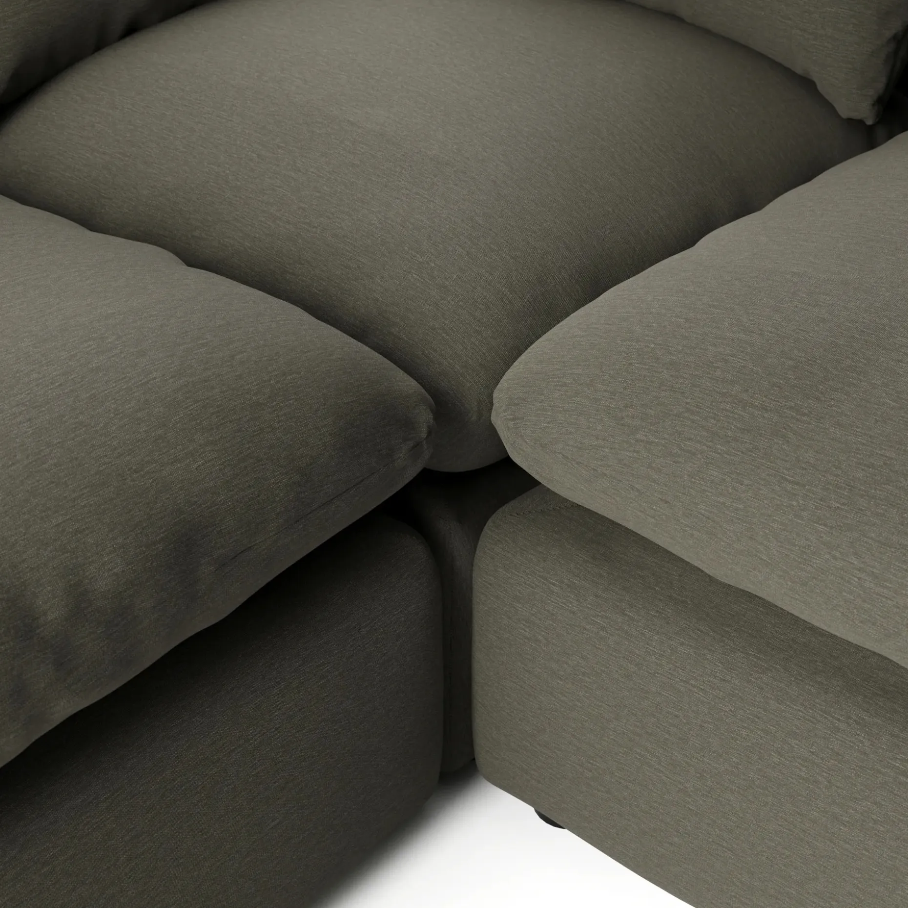 Leigh 126" Modular Corner Sectional - Silver Moss