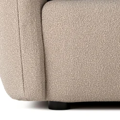 Leigh 126" Modular Corner Sectional - Sandstone Wool Bouclé