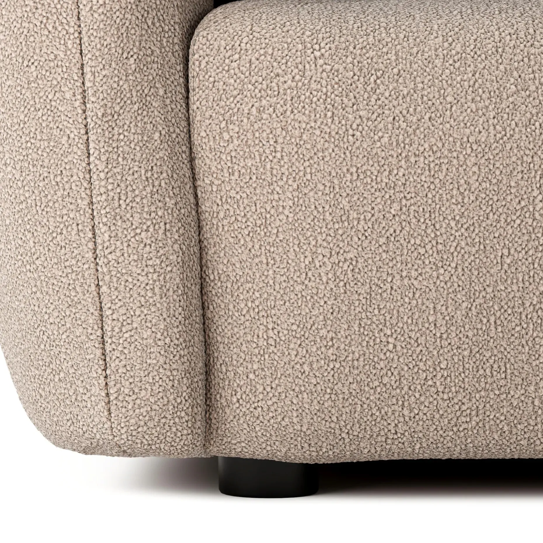 Leigh 126" Modular Corner Sectional - Sandstone Wool Bouclé