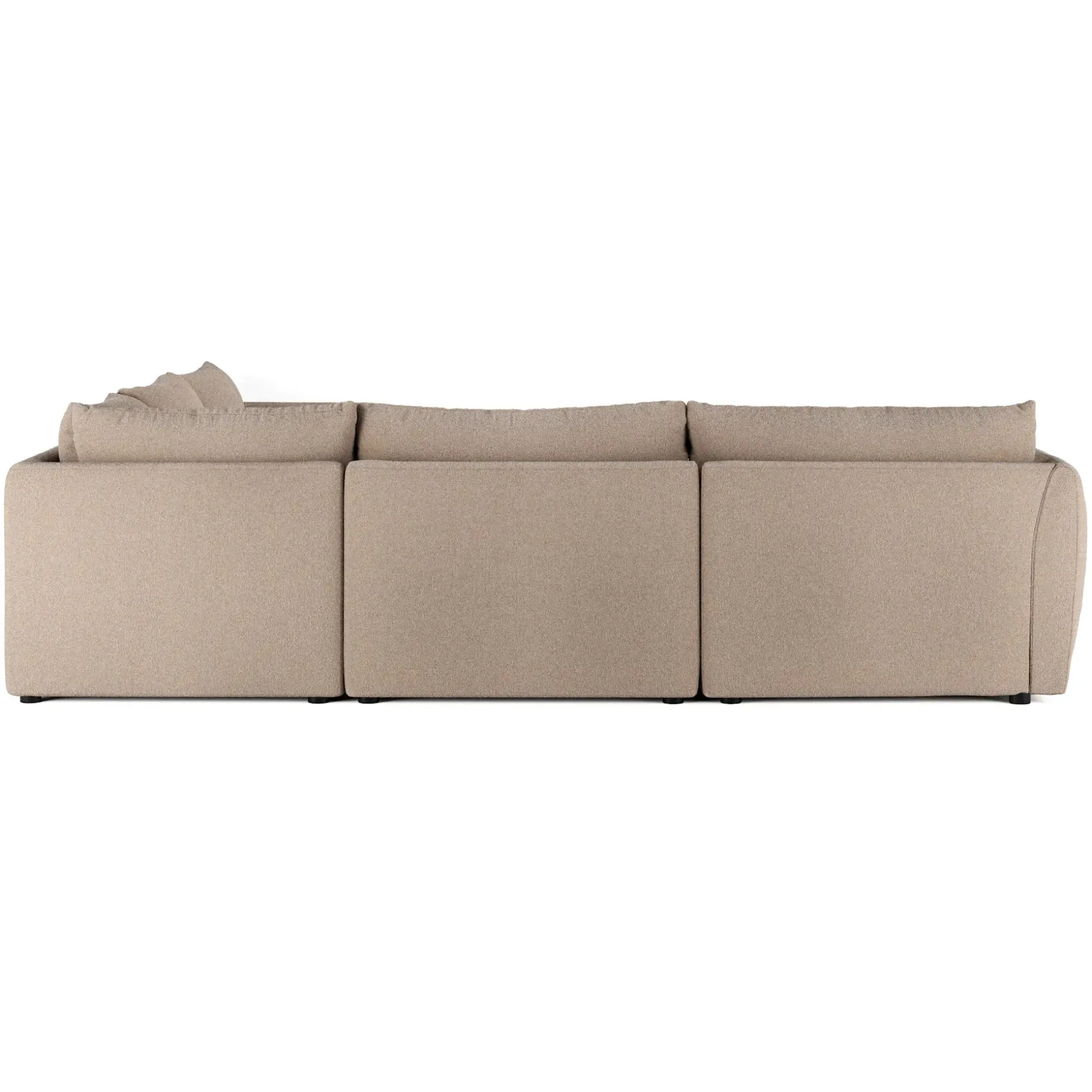 Leigh 126" Modular Corner Sectional - Sandstone Wool Bouclé
