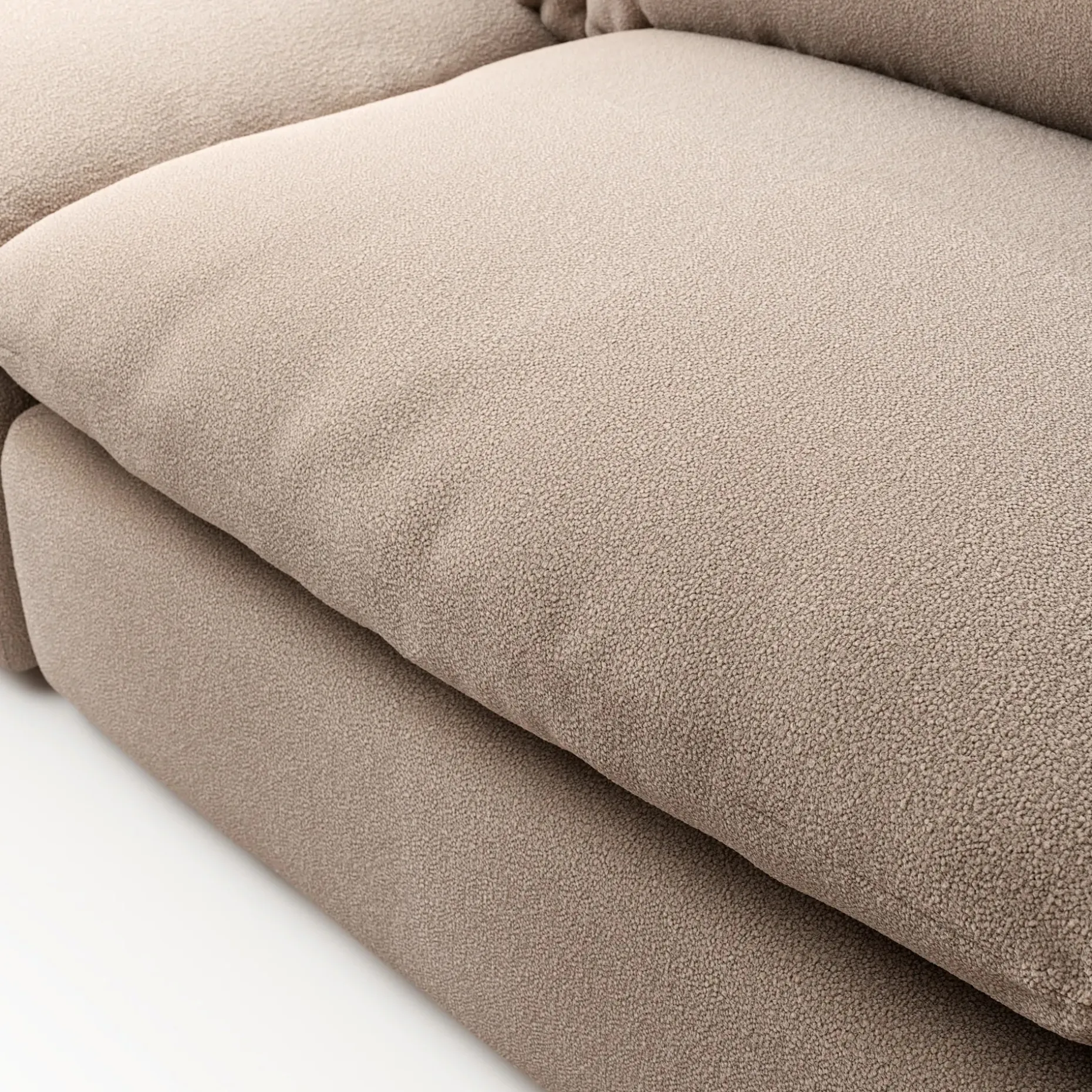 Leigh 126" Modular Corner Sectional - Sandstone Wool Bouclé