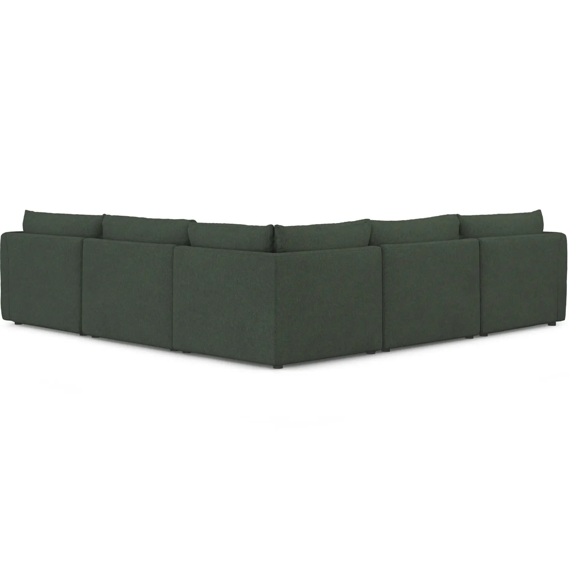 Leigh 126" Modular Corner Sectional - Green Wool Bouclé