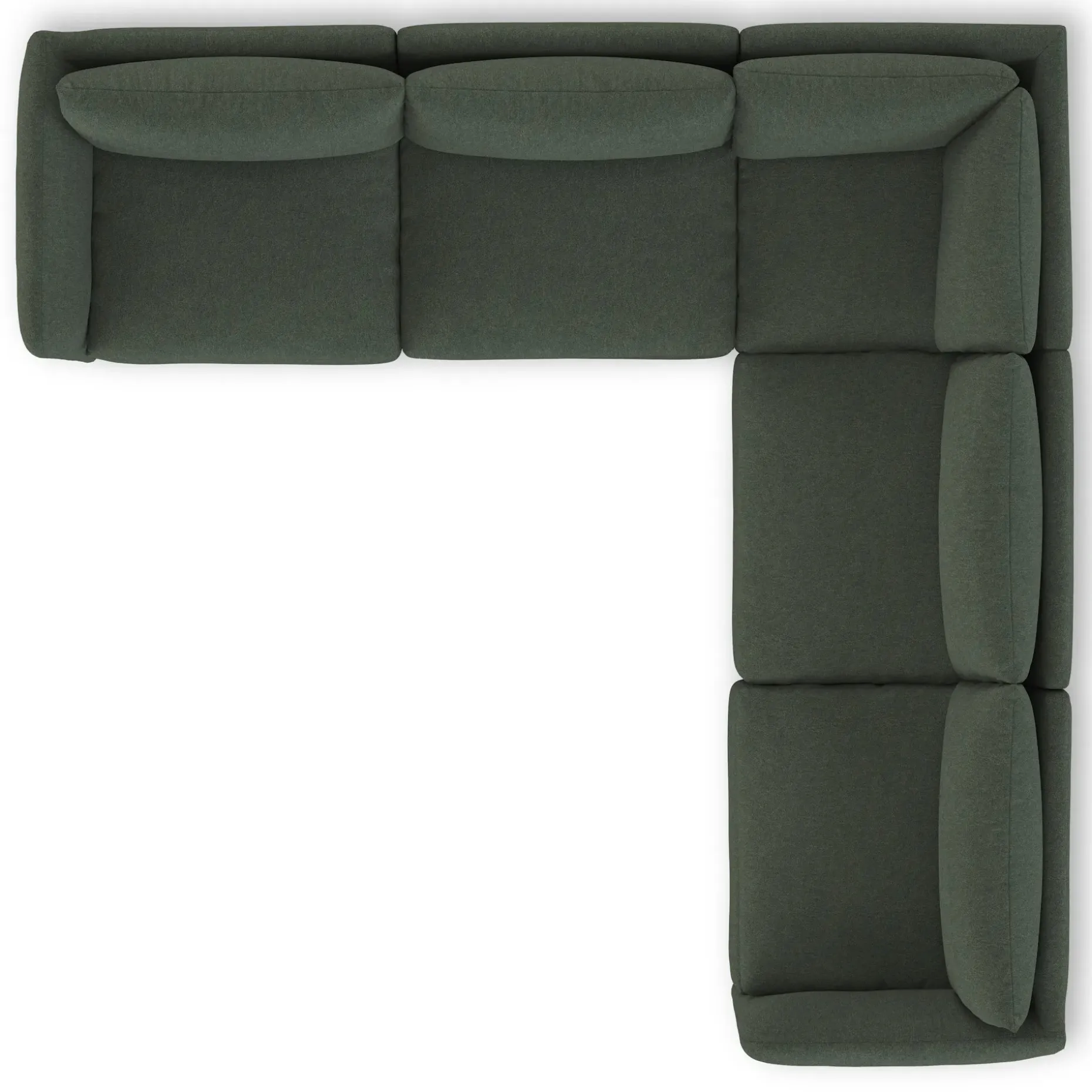 Leigh 126" Modular Corner Sectional - Green Wool Bouclé